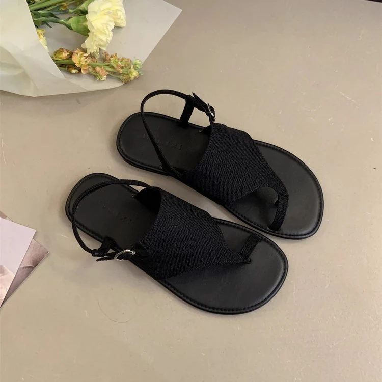 Damen elegante Zehentrenner-Sandalen mit verstellbarem Riemen und komfortablem Fußbett R&B - Image 6