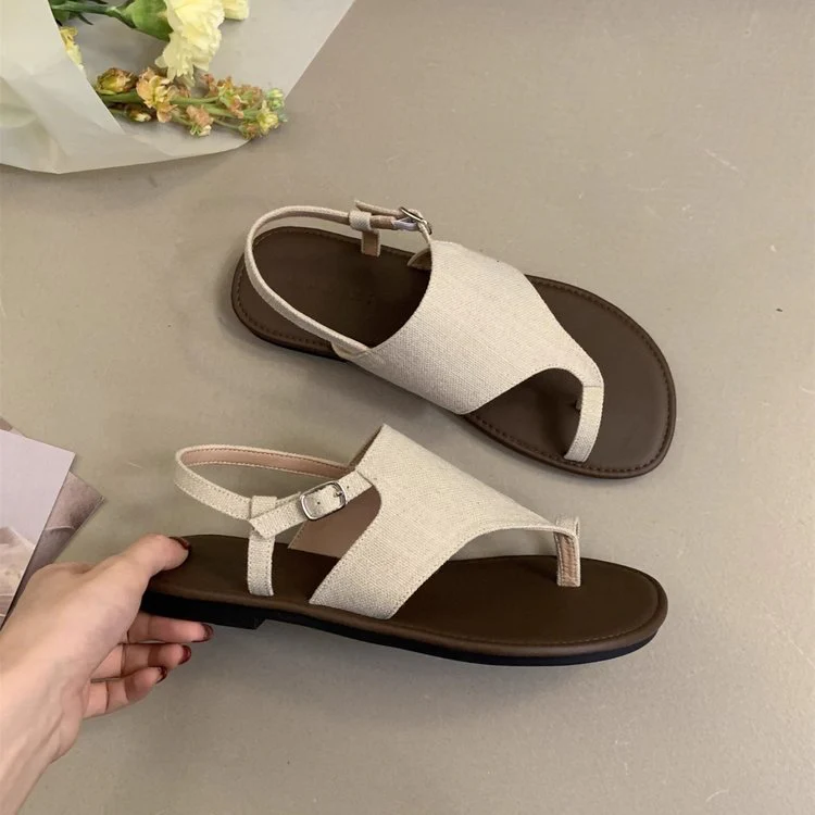 Damen elegante Zehentrenner-Sandalen mit verstellbarem Riemen und komfortablem Fußbett R&B - Image 7