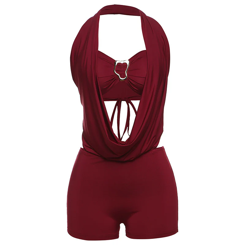 Damen Eleganter Badeanzug mit tiefem V-Ausschnitt und Wickeldetails R&B - Image 8