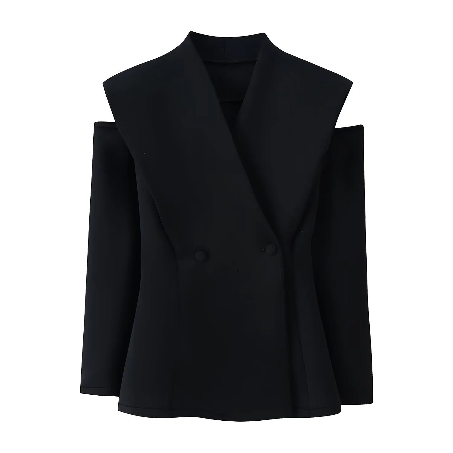 Damen elegante Blazerjacke mit modernem Schnitt und außergewöhnlichem Kragen R&B - Image 2
