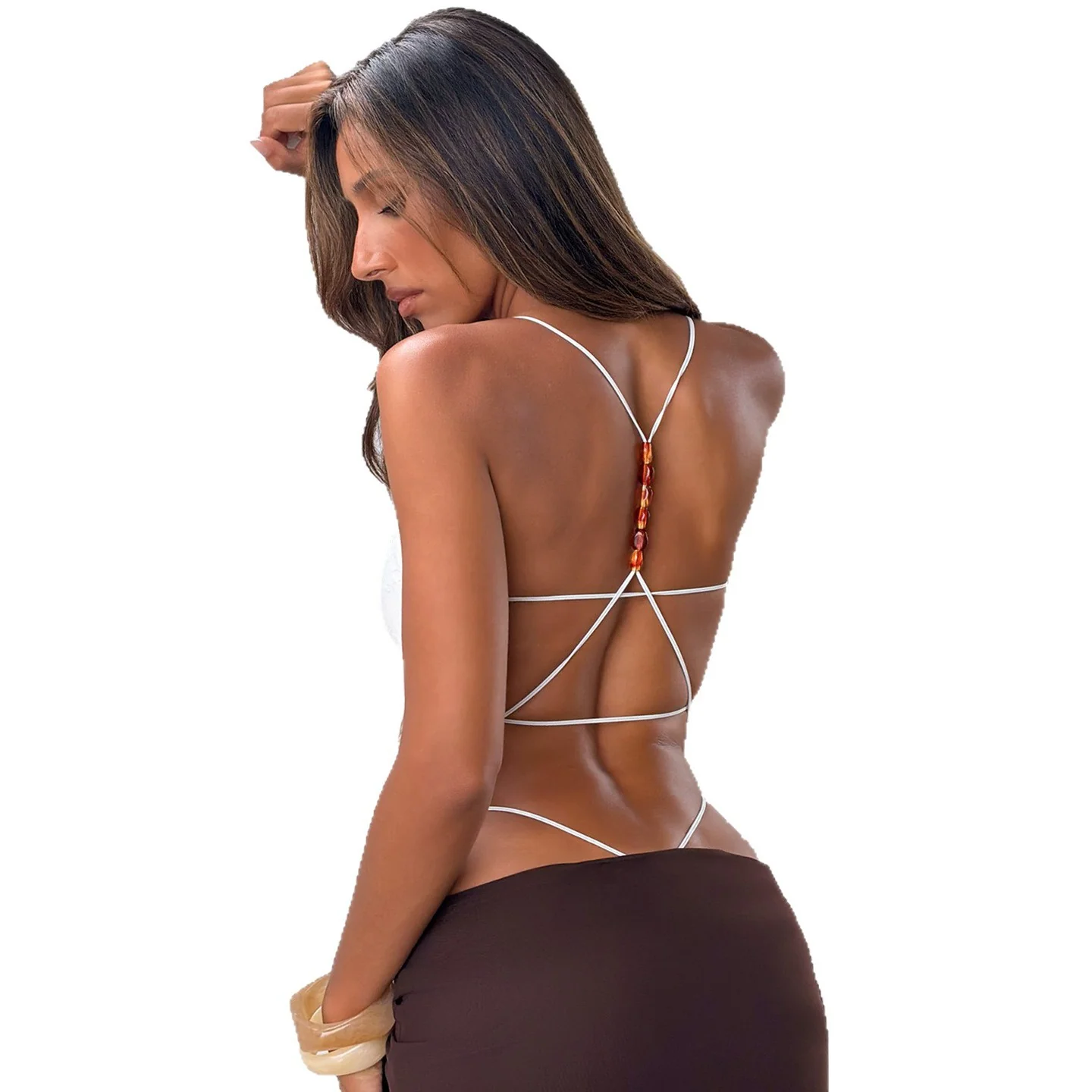 Damen Eleganter Body mit Spitzenmuster R&B - Image 5