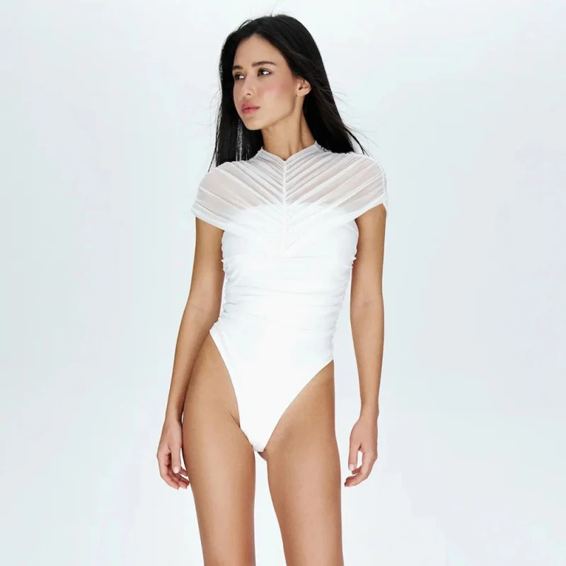Damen Eleganter Body mit transparenten Details R&B - Image 6