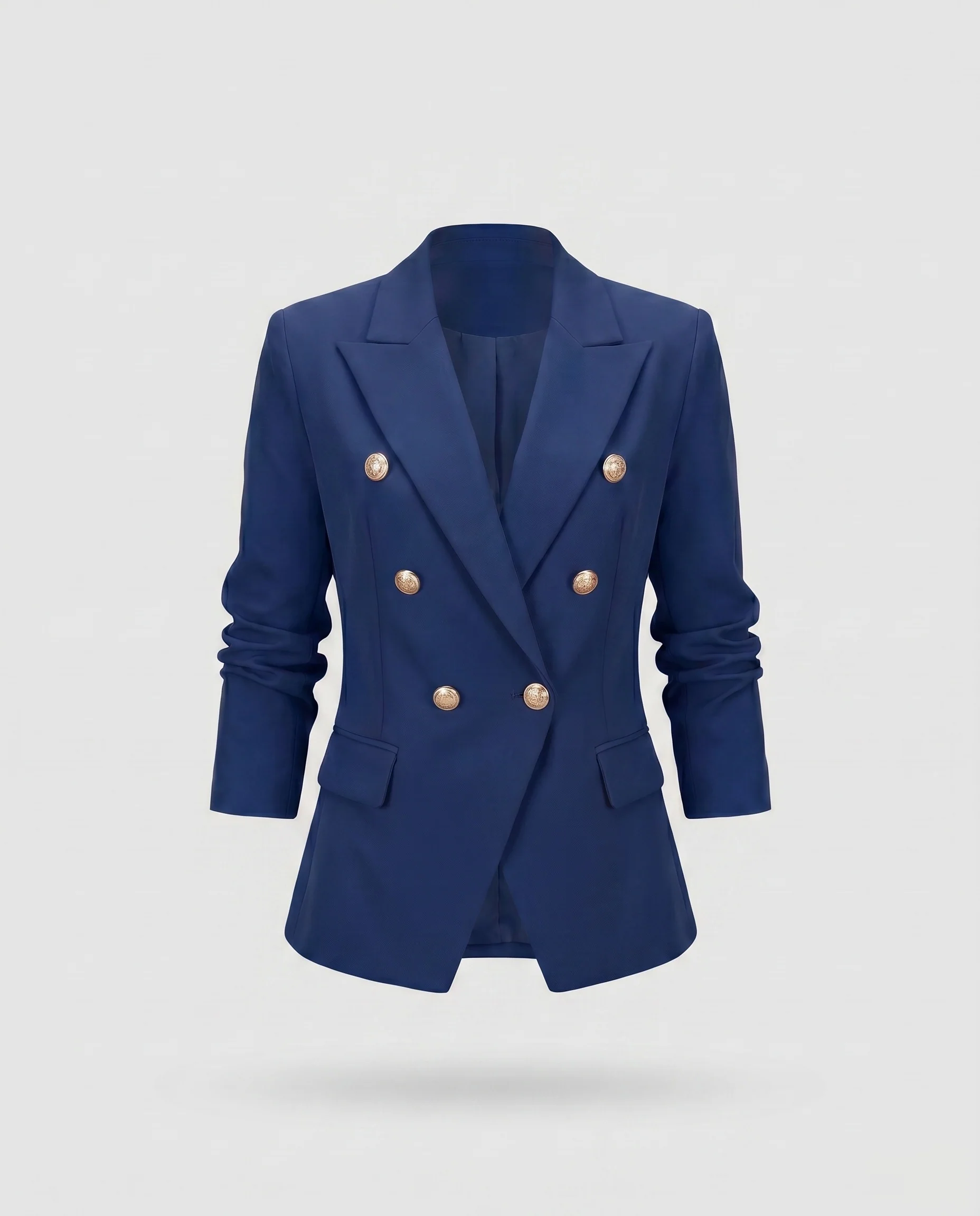 Damen Eleganter Double-Breasted Blazer mit goldenen Knöpfen R&B - Image 6