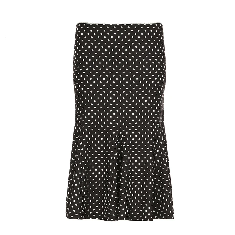 Damen eleganter, fließender Midi-Rock mit dehnbarem Bund und geschwungenem Saum R&B - Image 6