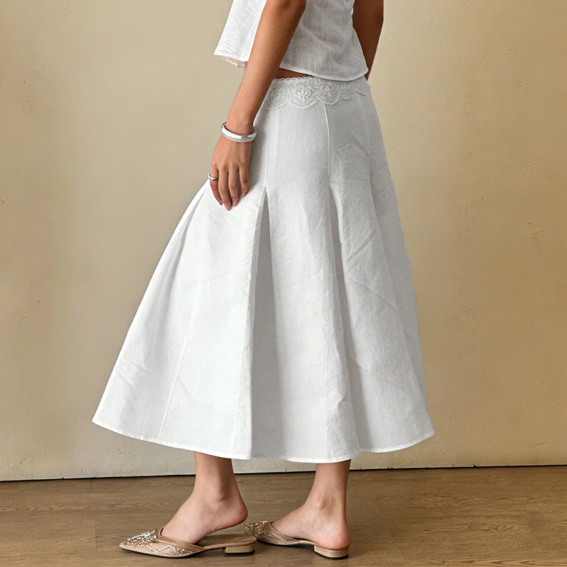 Damen Eleganter, fließender Midirock mit elastischem Bund R&B - Image 4