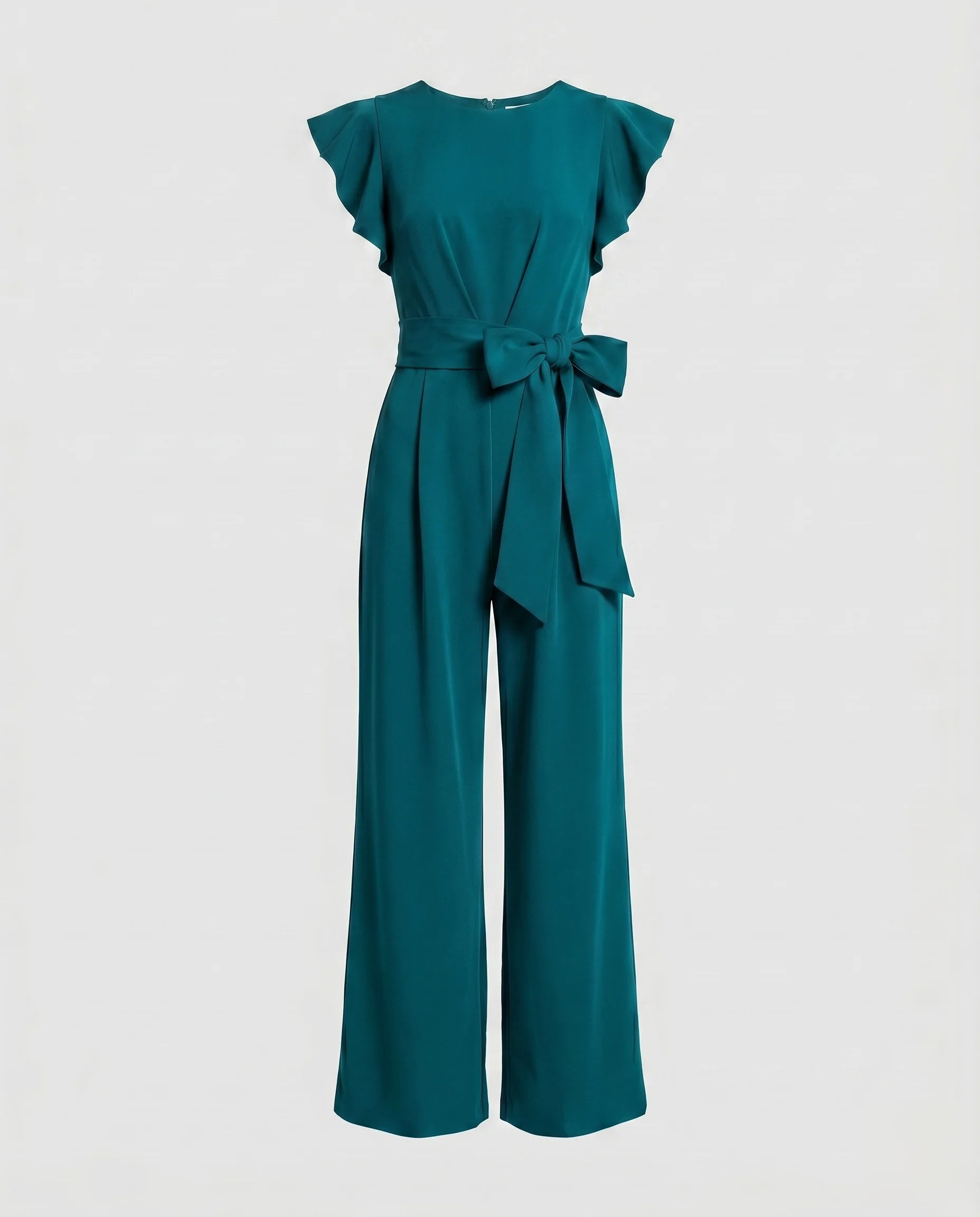 Damen Eleganter Jumpsuit mit Rüschenärmeln und Taillenbund R&B - Image 8