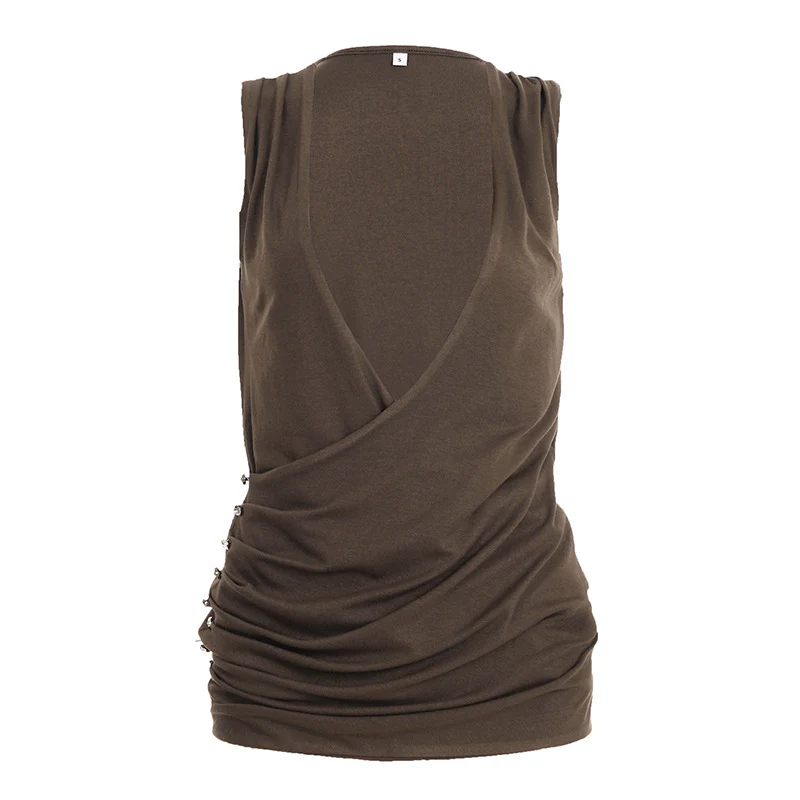 Damen eleganter Jumpsuit mit tiefem V-Ausschnitt und fließendem Material R&B - Image 8