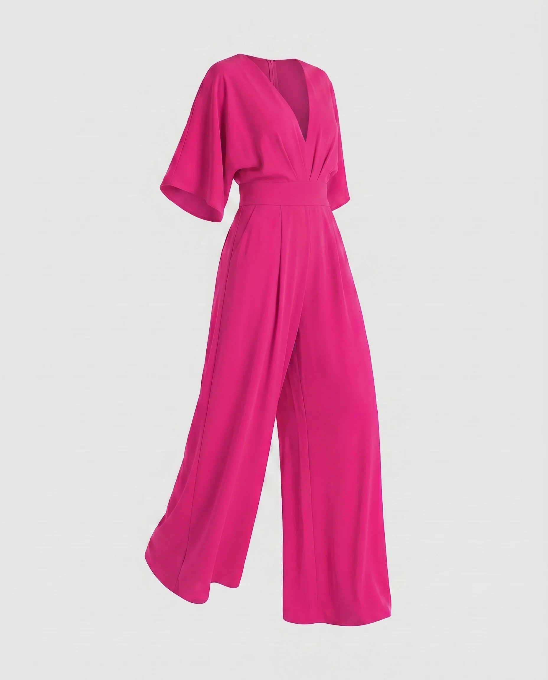 Damen Eleganter Jumpsuit mit weitem Bein und tiefem V-Ausschnitt R&B - Image 10