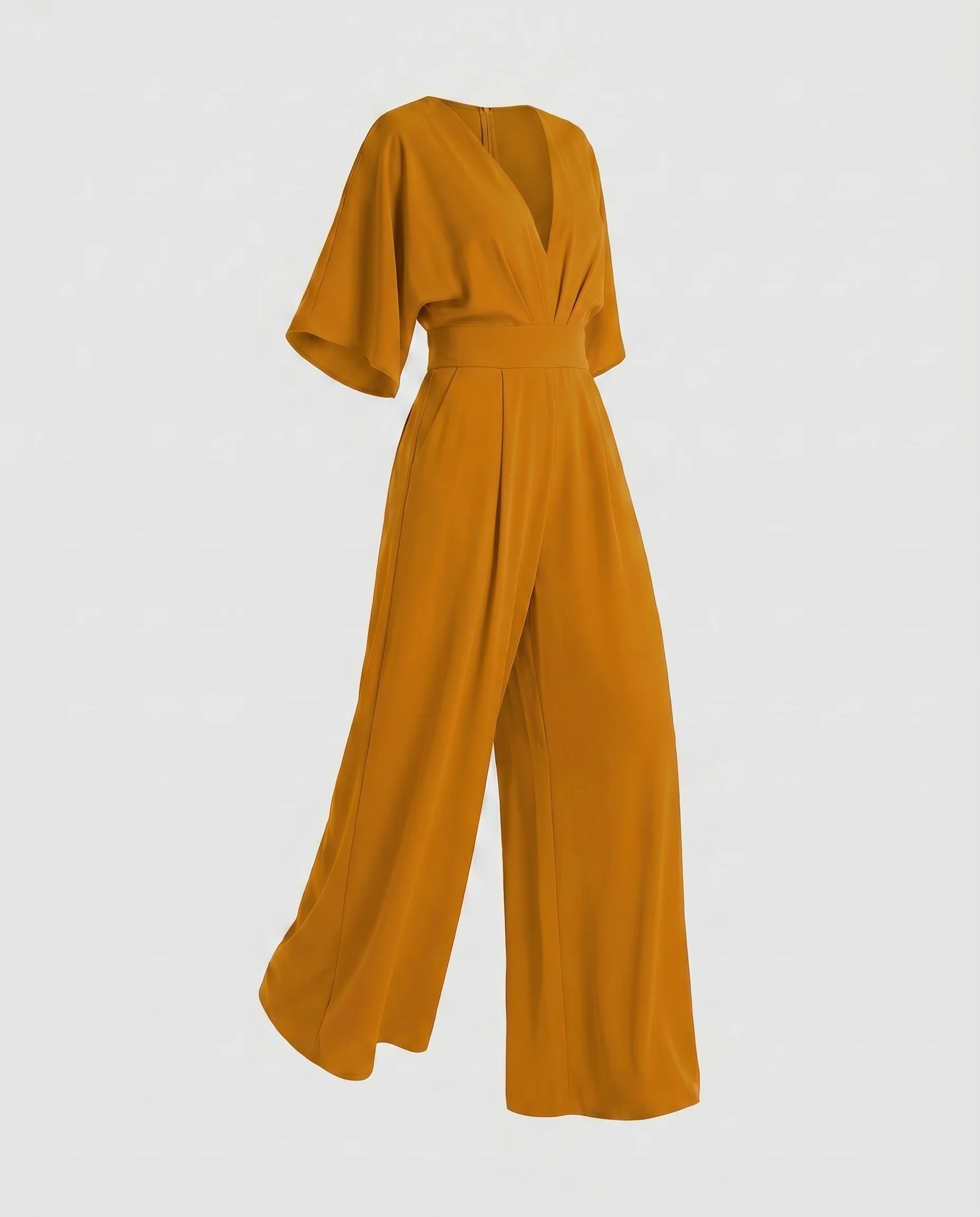 Damen Eleganter Jumpsuit mit weitem Bein und tiefem V-Ausschnitt R&B - Image 16