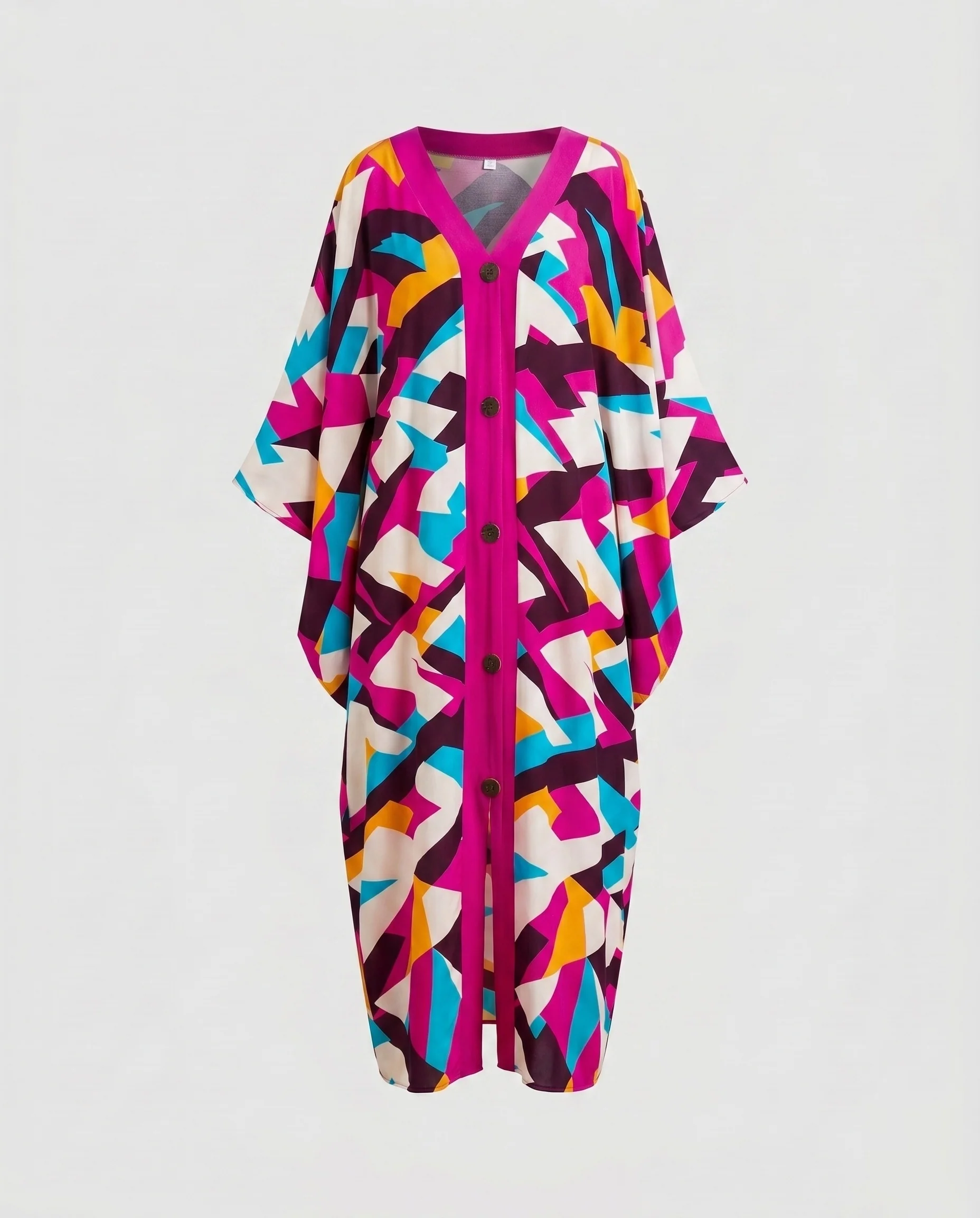 Damen eleganter Kaftan mit auffälligem Wellenmuster R&B - Image 13