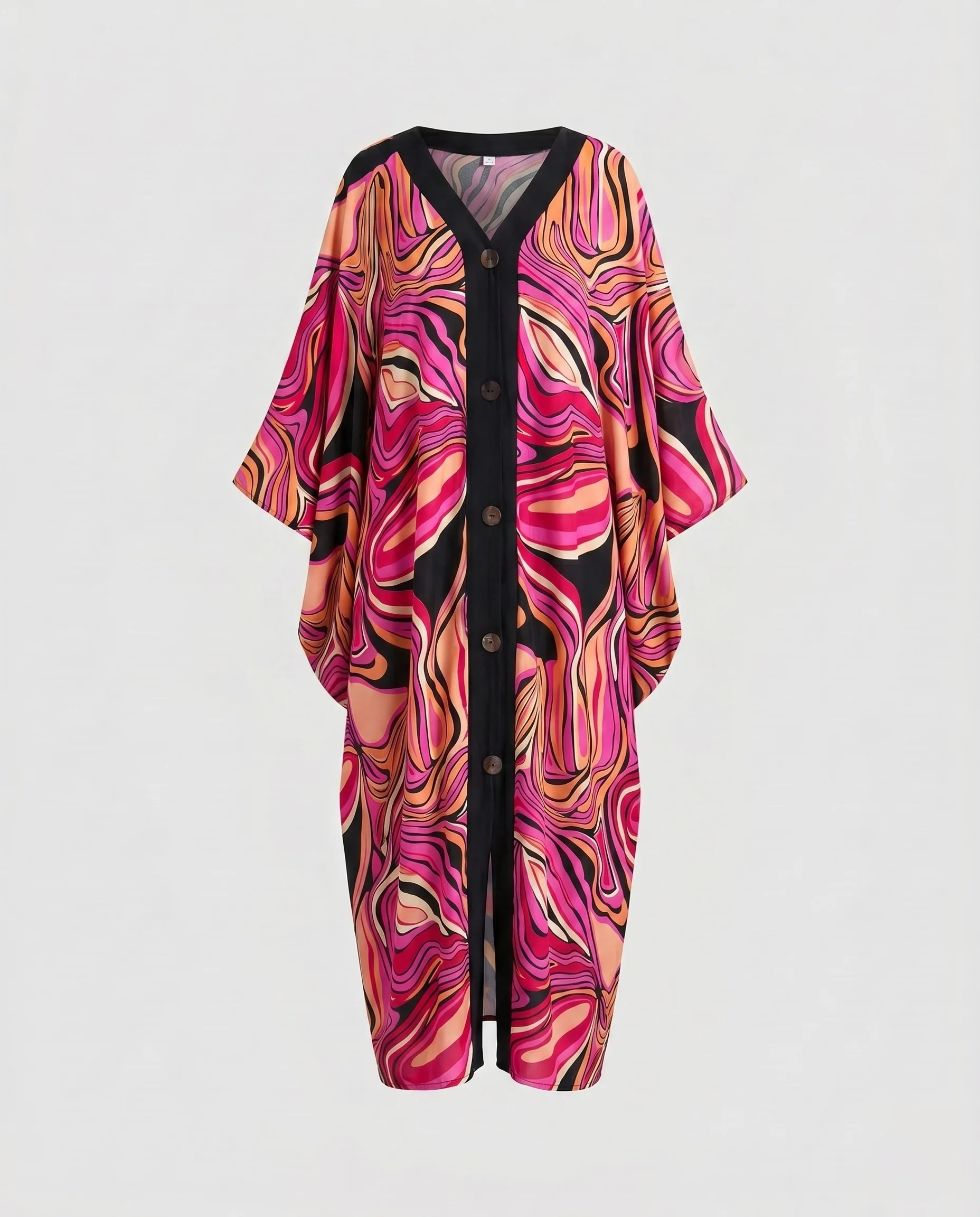 Damen eleganter Kaftan mit auffälligem Wellenmuster R&B - Image 23