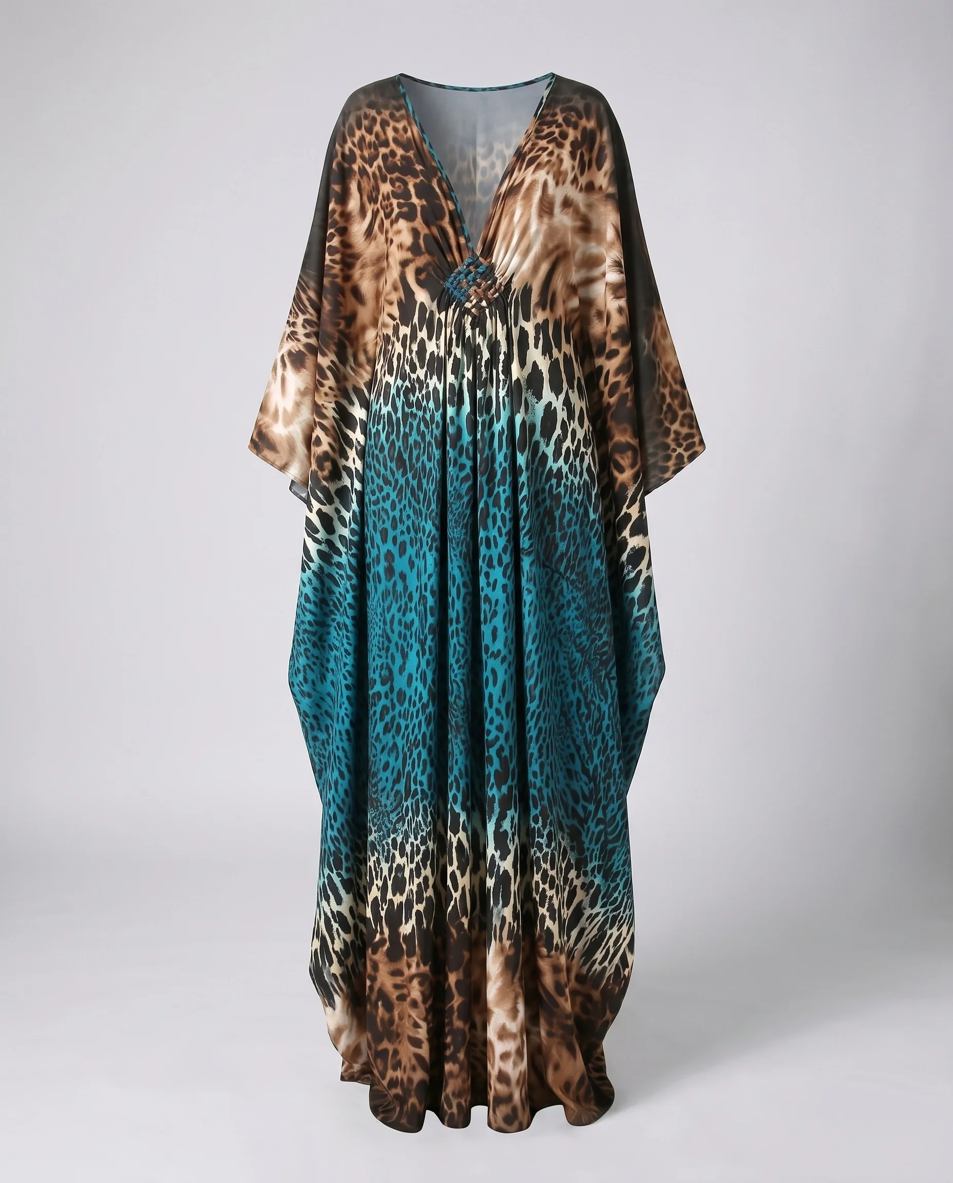 Damen eleganter Kaftan mit kunstvollem Federdesign R&B - Image 21