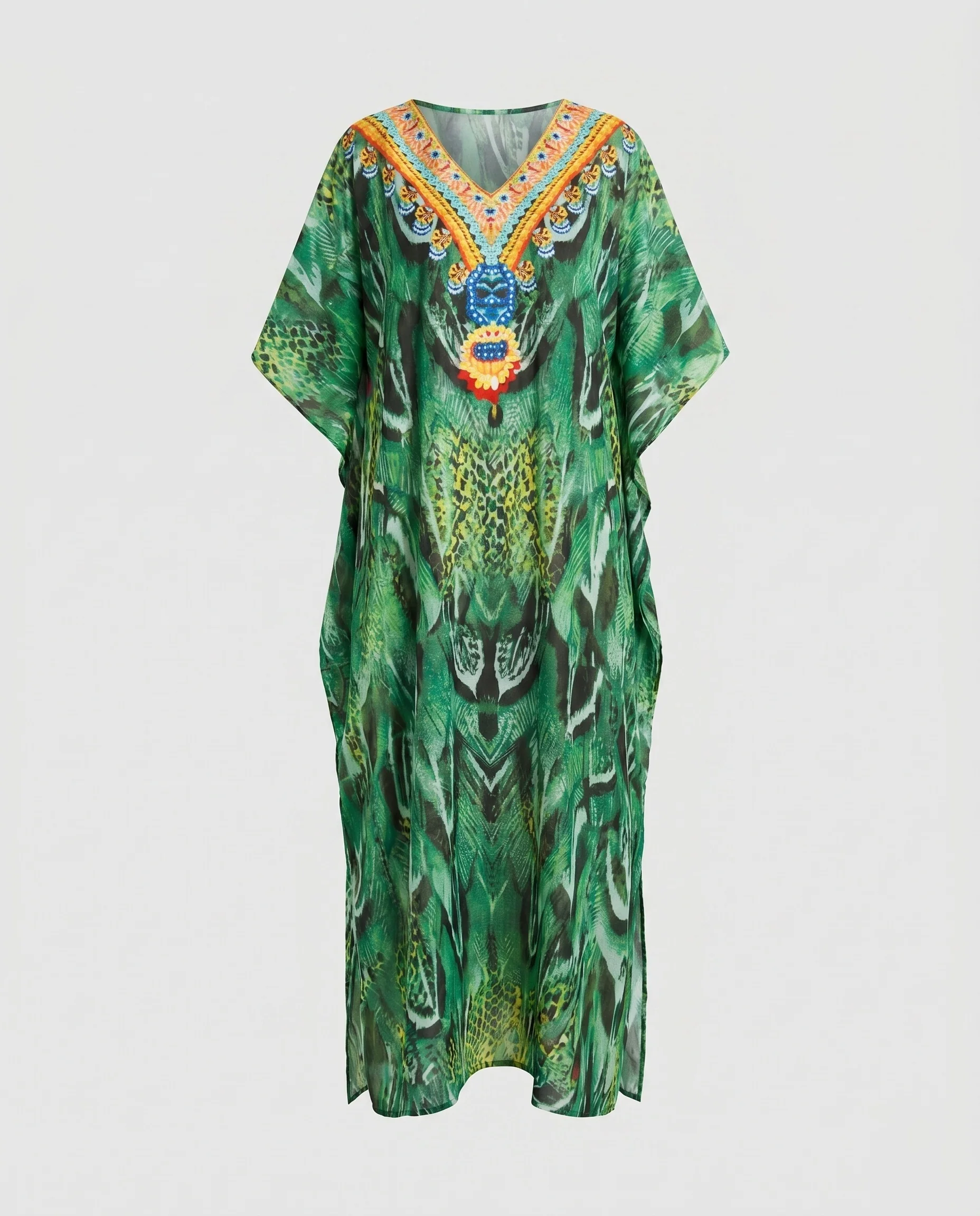 Damen Eleganter Kaftan mit kunstvollem Muster und entspannter Passform R&B - Image 4