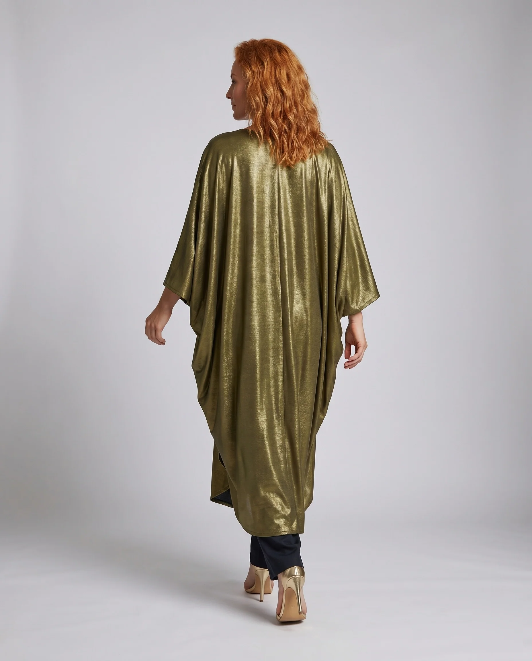 Damen Eleganter Kaftan mit verspielter Stickerei und praktischen Taschen R&B - Image 3