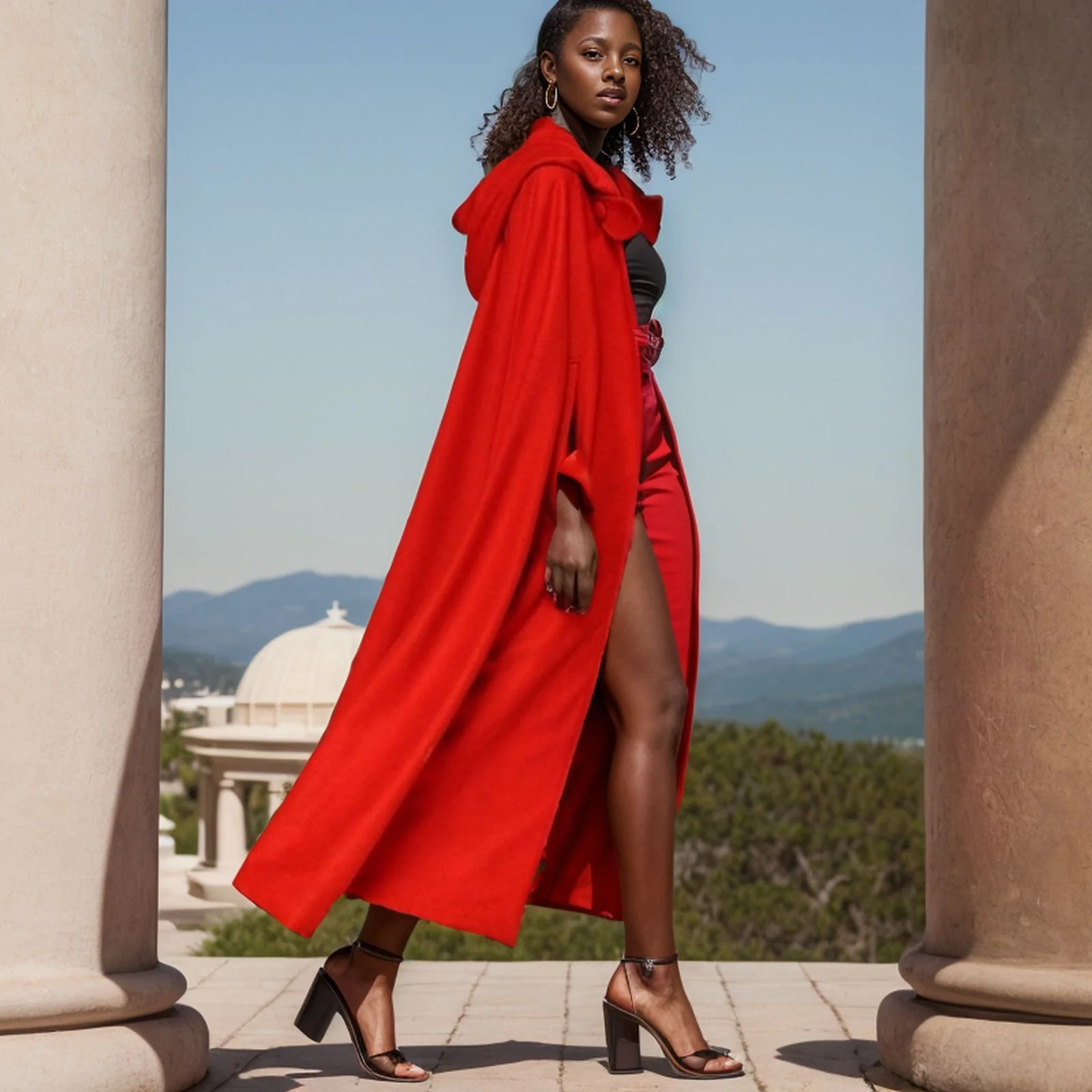 Damen eleganter Maxikleid-Mantel mit schwingendem Schnitt und einzigartigem Design R&B - Image 4