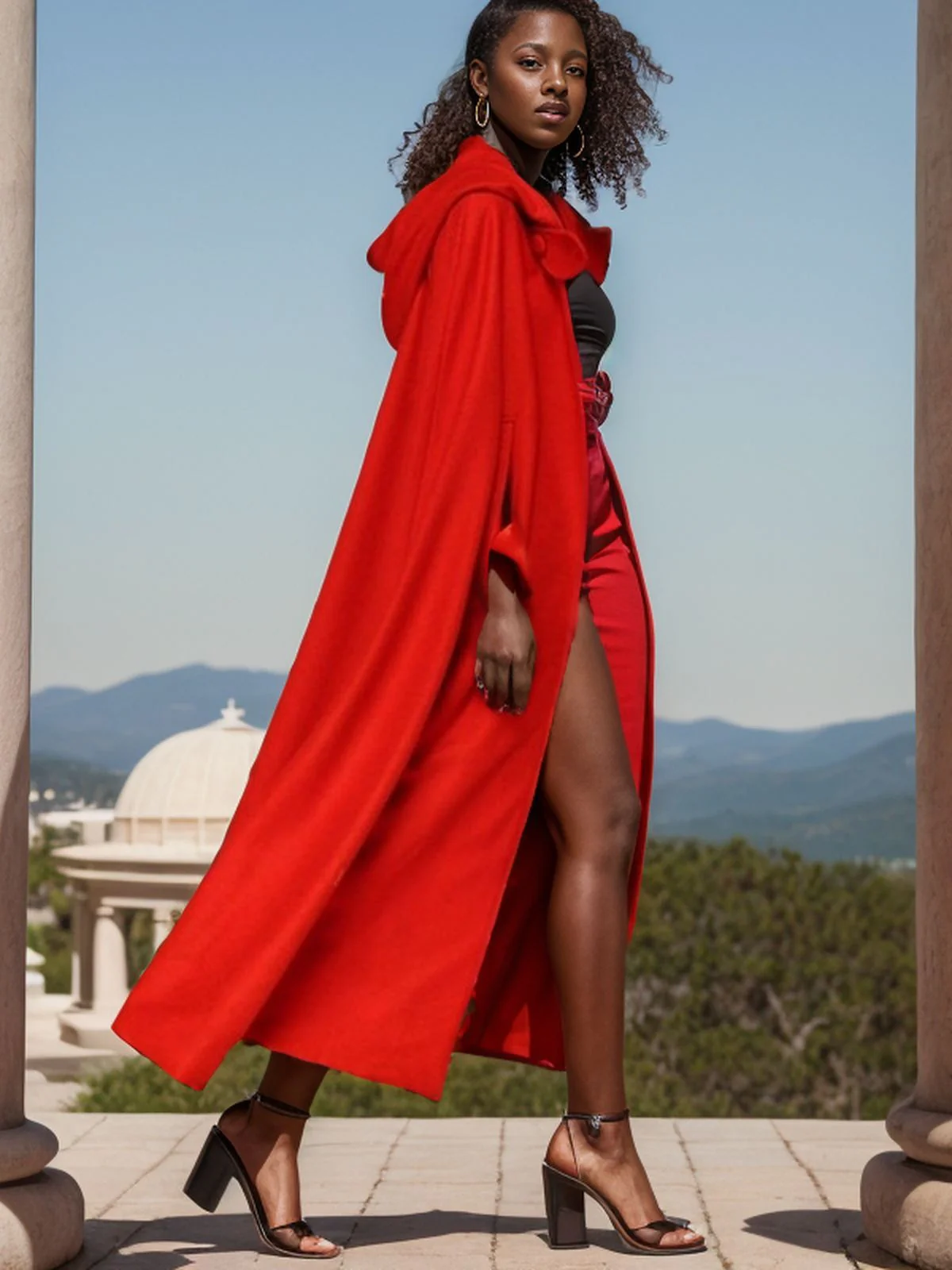 Damen eleganter Maxikleid-Mantel mit schwingendem Schnitt und einzigartigem Design R&B - Image 7