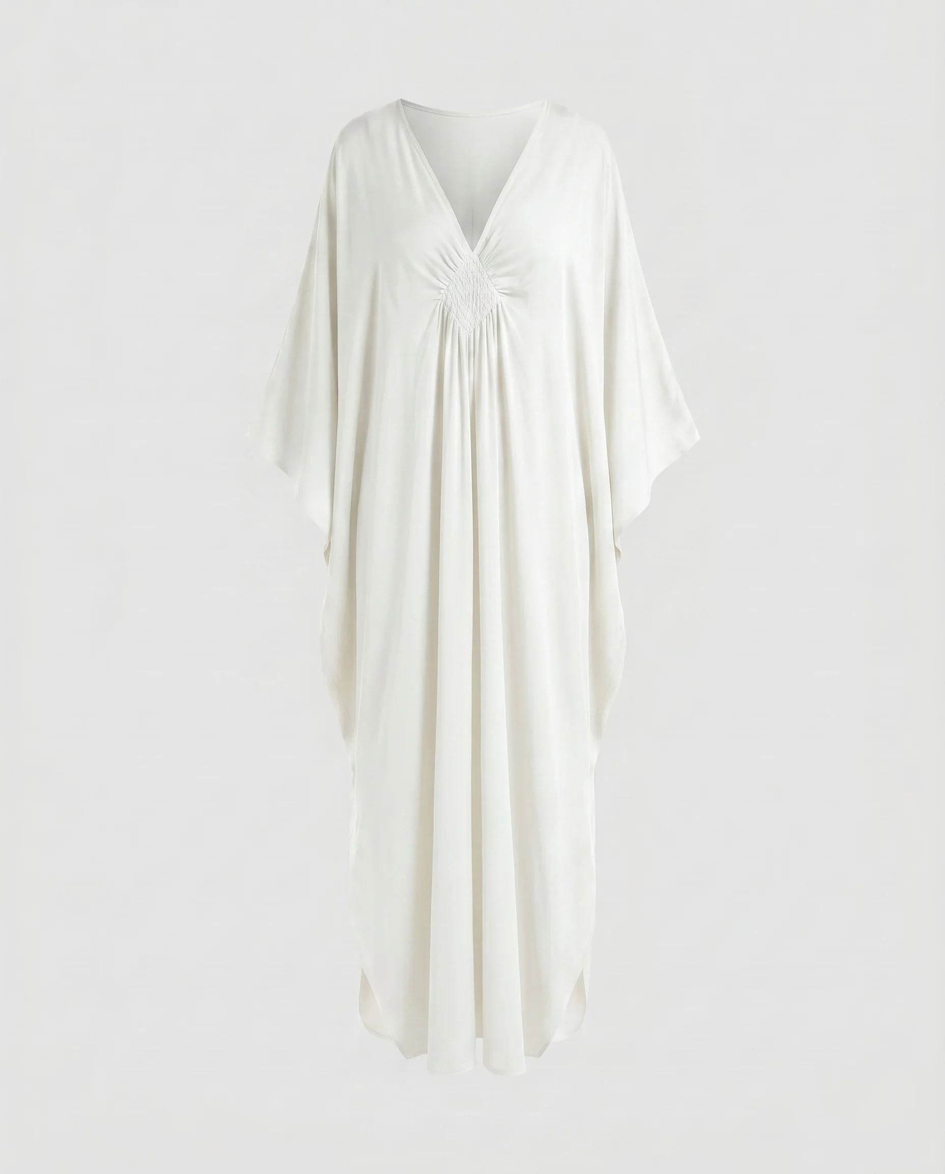 Damen eleganter Maxikleid mit tiefem V-Ausschnitt und seitlichen Schlitzen R&B - Image 7