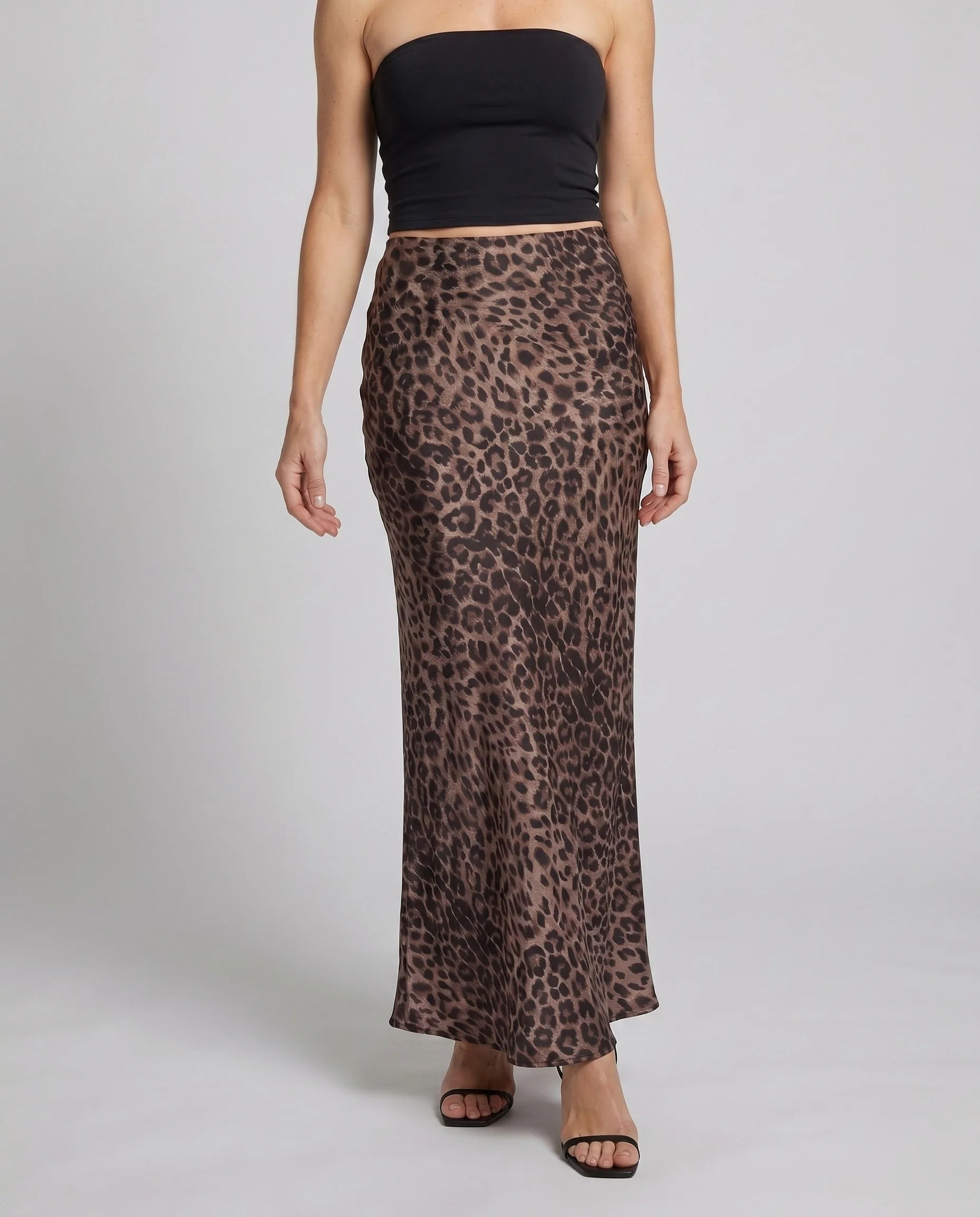 Damen Eleganter Maxirock mit animalischem Muster und fließendem Schnitt R&B - Image 2