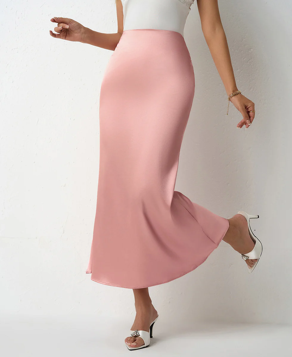Damen Eleganter Maxirock mit fließendem Schnitt und hohem Bund R&B - Image 6