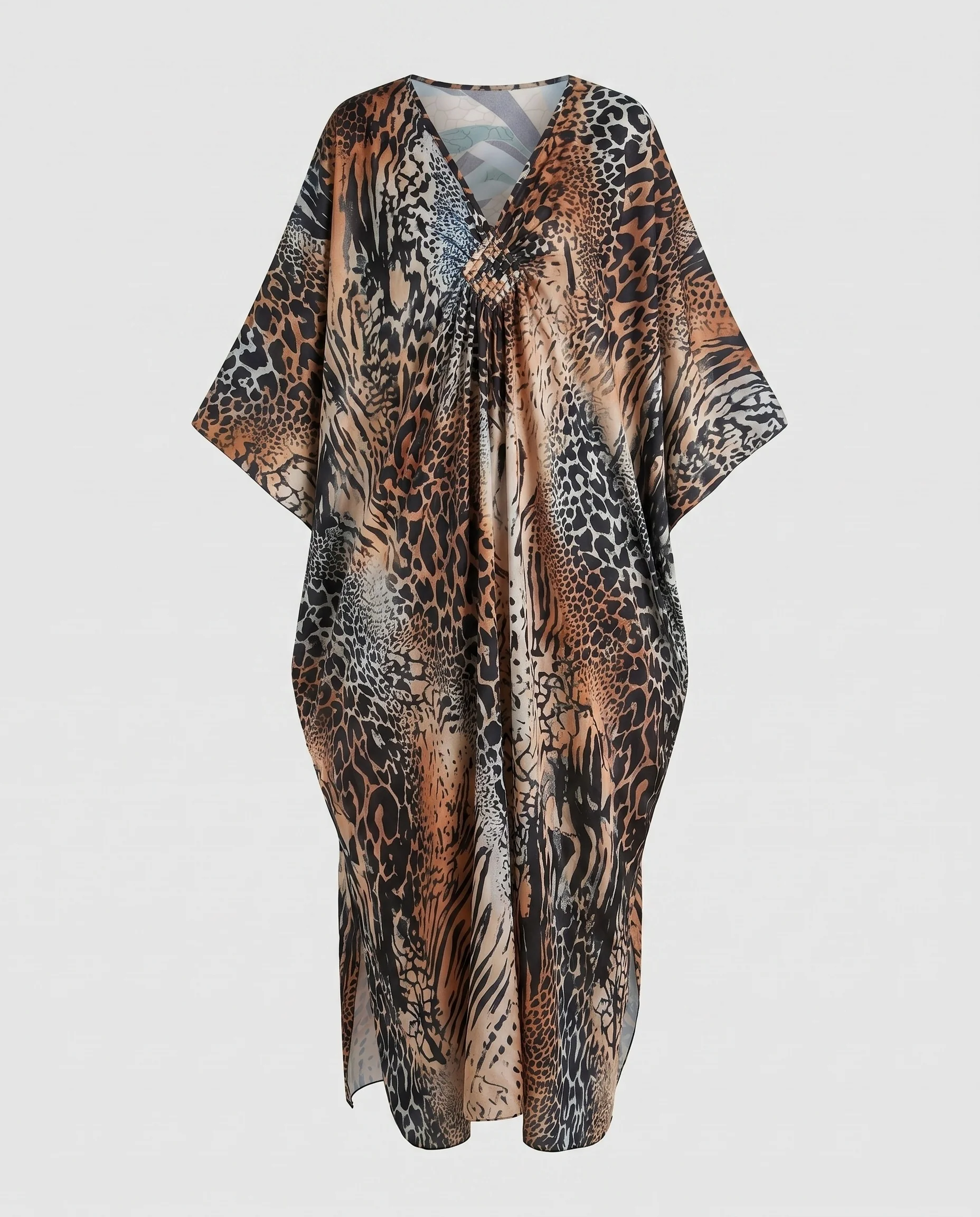 Damen eleganter Strandkaftan mit verspieltem Muster R&B - Image 11