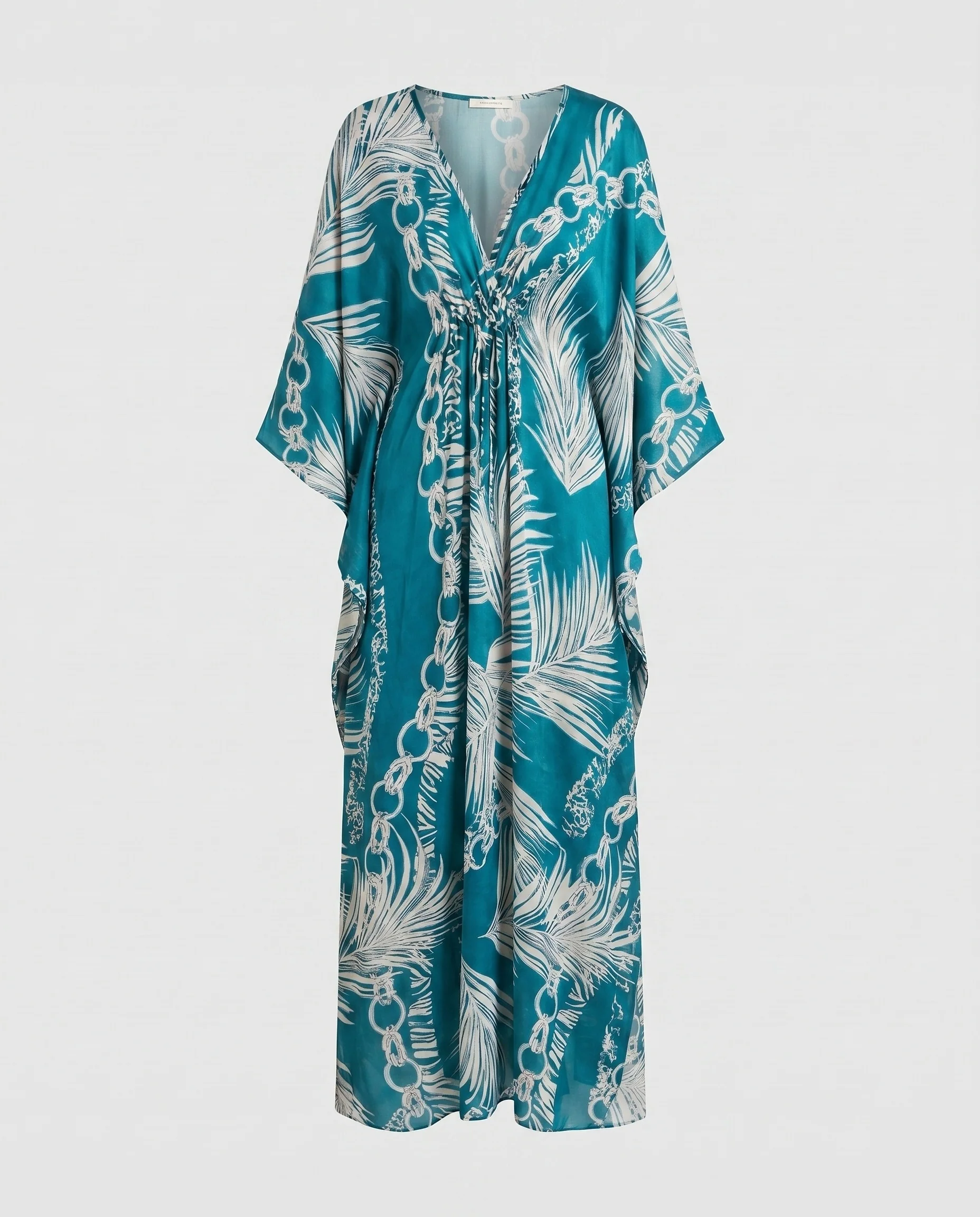 Damen eleganter Strandkleid mit tiefem V-Ausschnitt und innovativem Animal-Print R&B - Image 6