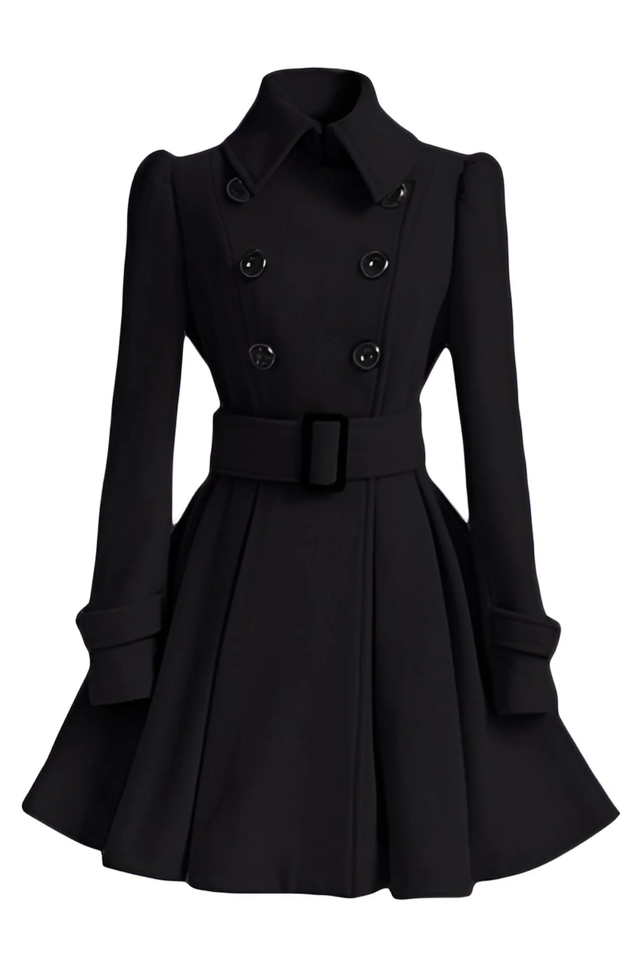Damen eleganter Trenchcoat mit tailliertem Schnitt und dekorativen Knöpfen R&B - Image 6