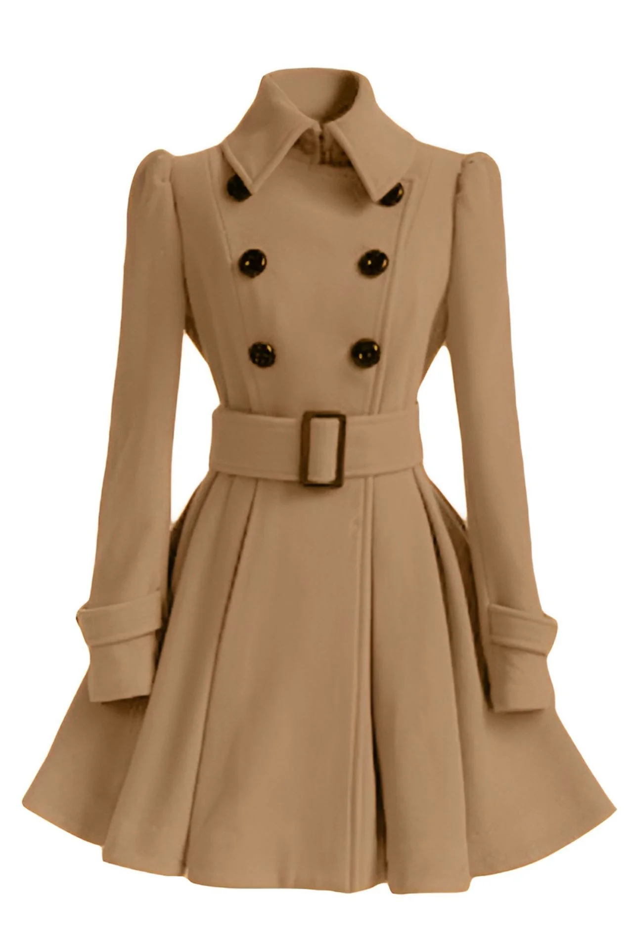 Damen eleganter Trenchcoat mit tailliertem Schnitt und dekorativen Knöpfen R&B - Image 7