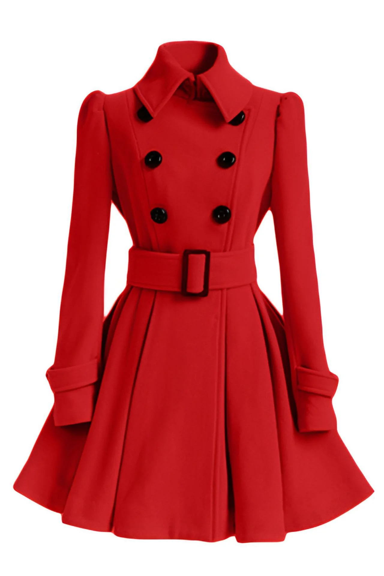 Damen eleganter Trenchcoat mit tailliertem Schnitt und dekorativen Knöpfen R&B - Image 8
