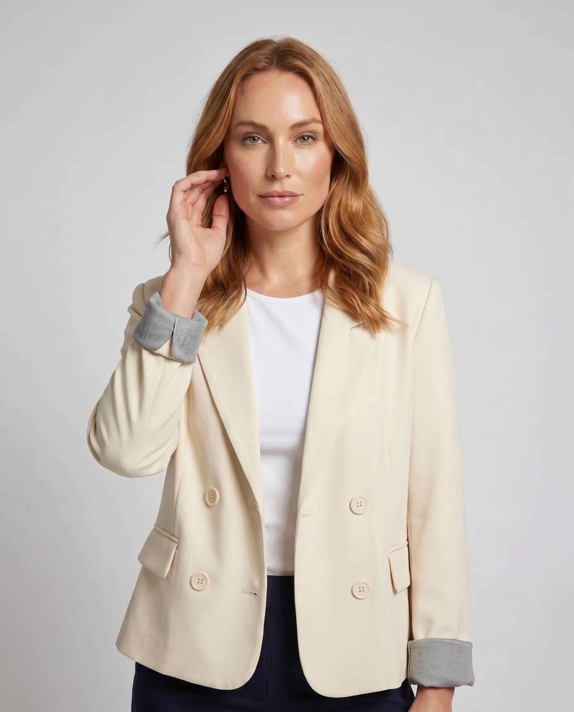 Damen Eleganter zweireihiger Blazer mit modischen Details R&B - Image 2