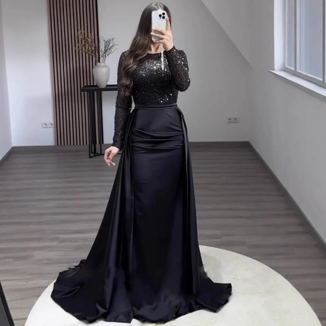 Damen Elegantes Abendkleid mit Glitzerdetails und fließendem Stoff R&B - Image 5