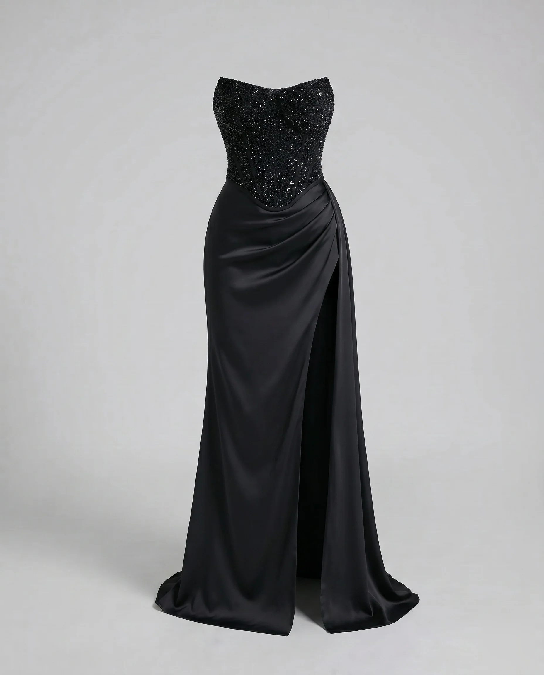 Damen Elegantes Abendkleid mit transparentem Oberteil und seitlichem Schlitz R&B - Image 6