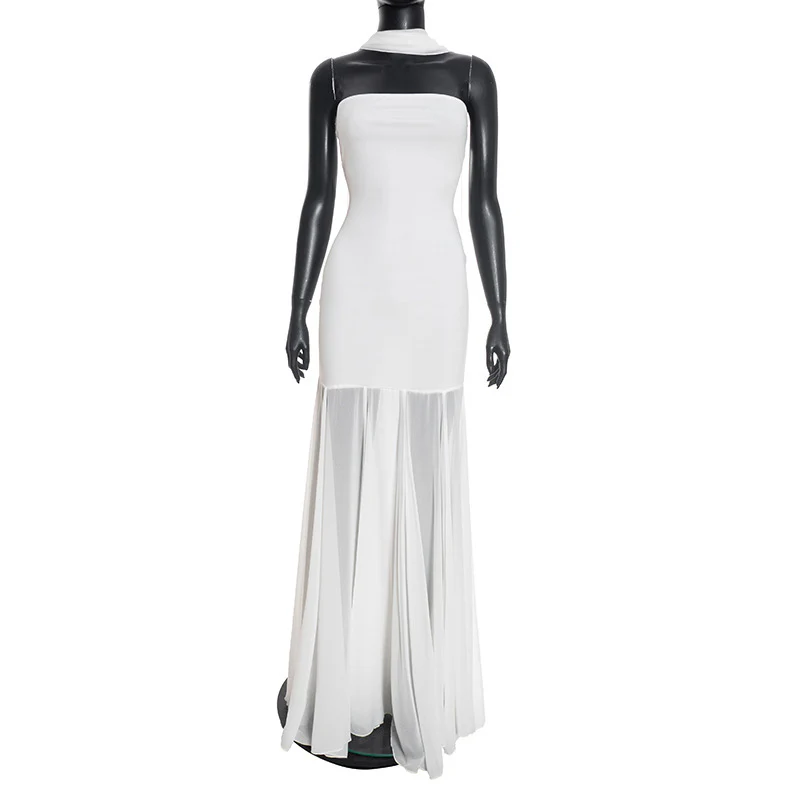 Damen Elegantes Abendkleid mit transparenten Drapierungen R&B - Image 7