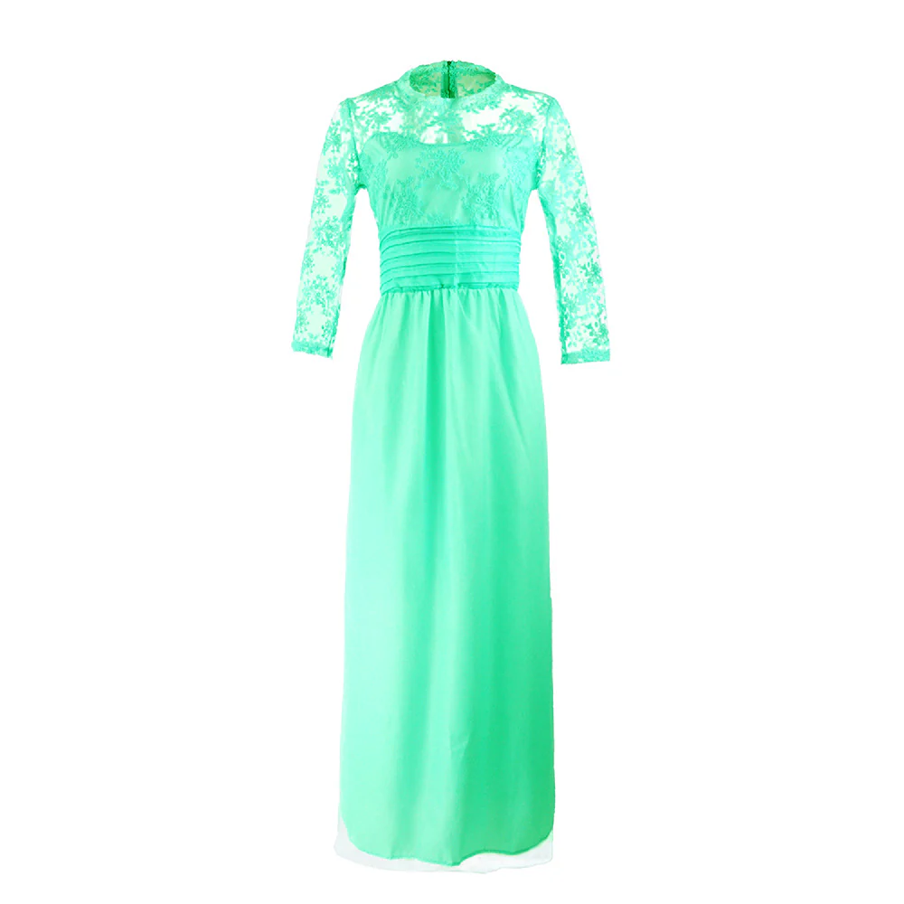 Damen Elegantes Abendkleid mit transparenter Spitze und schickem Rock R&B - Image 5