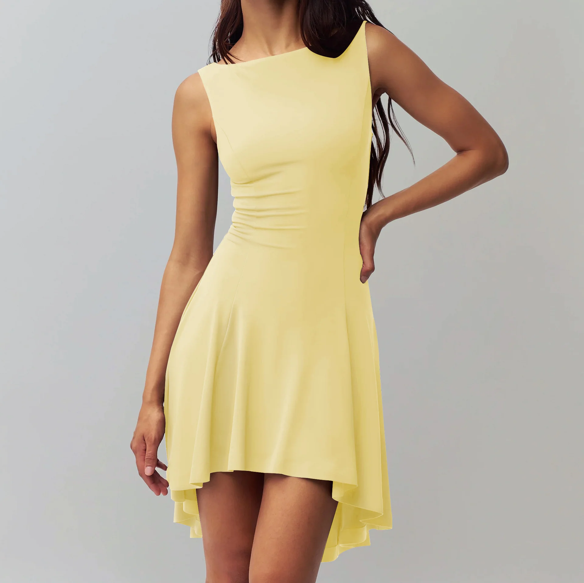 Damen Elegantes asymmetrisches Jumpsuit mit figurbetonendem Schnitt R&B - Image 6