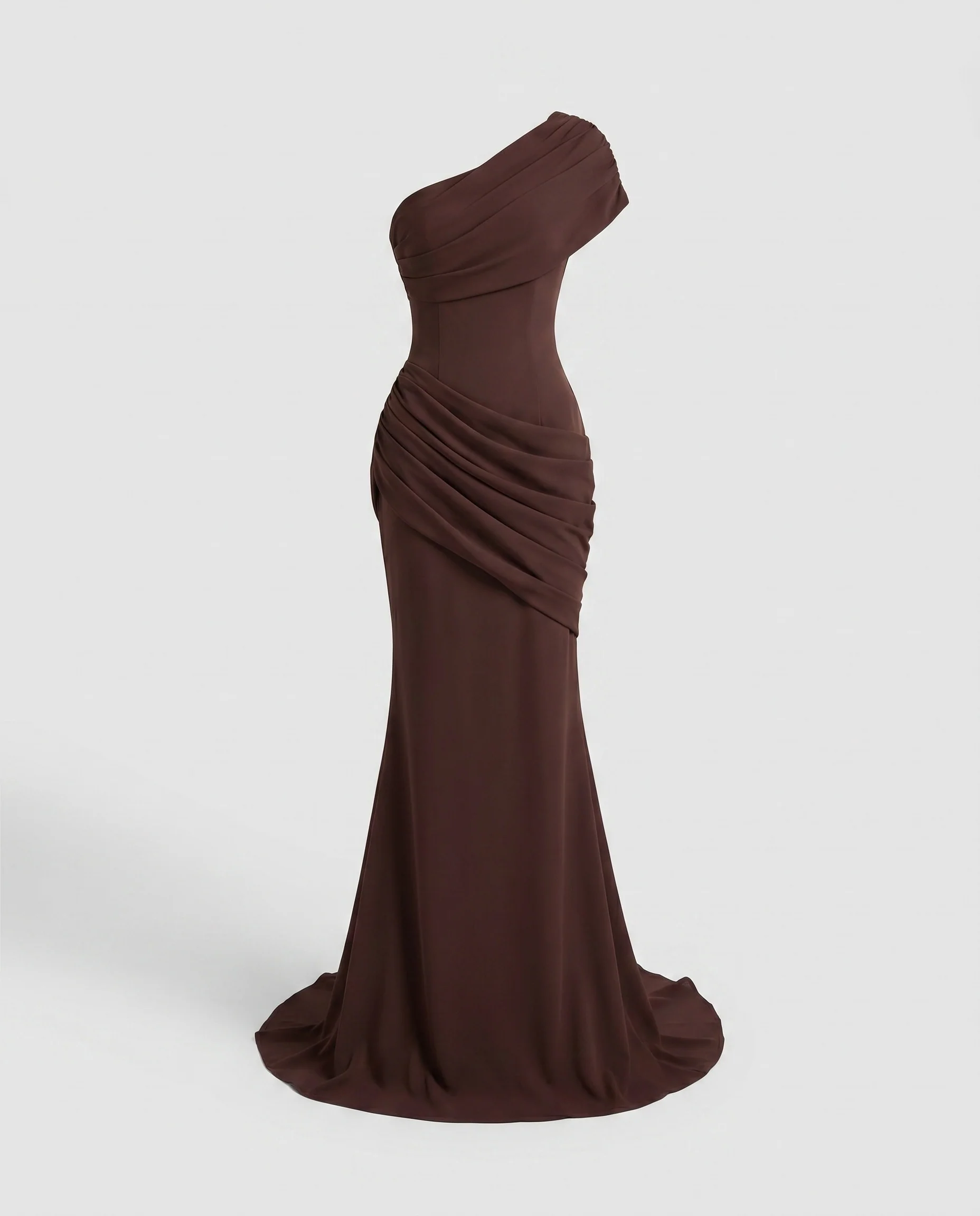 Damen Elegantes bodenlanges Kleid mit asymmetrischer Drapierung R&B - Image 5