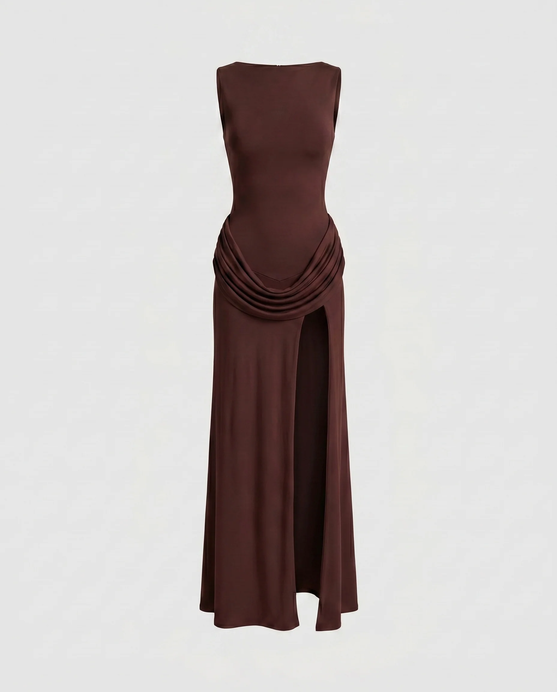 Damen Elegantes bodies Minikleid mit drapierten Details und hohem Schlitz R&B - Image 6