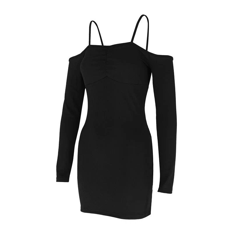 Damen elegantes Bodycon-Kleid mit Cut-Out-Details und langen Ärmeln R&B - Image 6