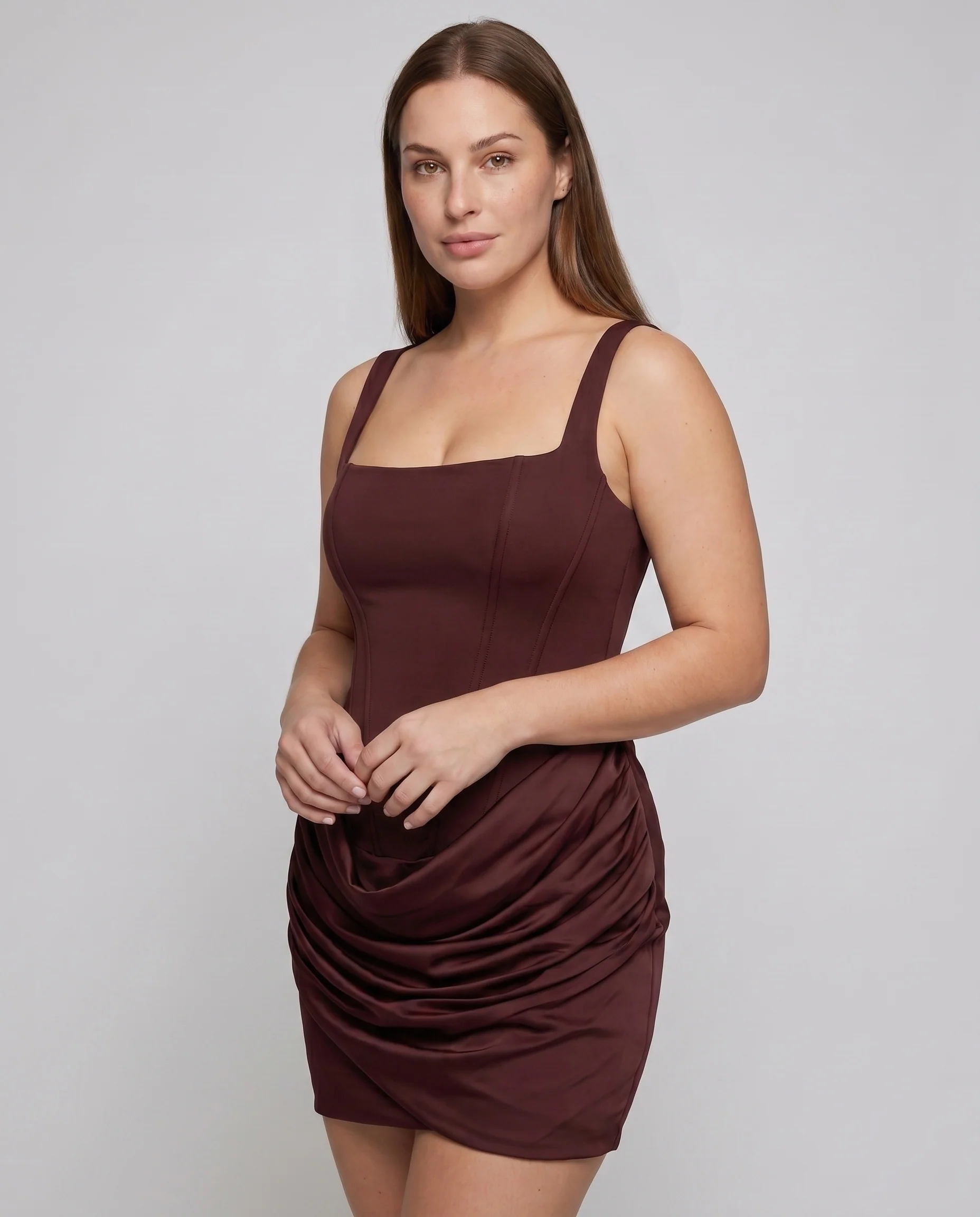 Damen Elegantes Cocktailkleid mit lässigem Drapierungseffekt R&B - Image 2