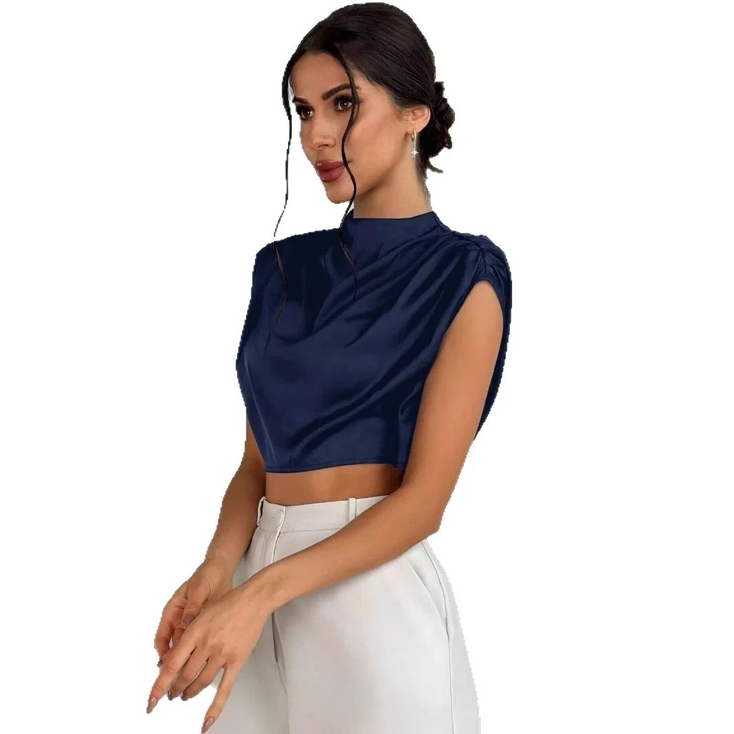 Damen Elegantes Crop-Top mit voluminösen Ärmeln und edlem Rückenausschnitt R&B - Image 5
