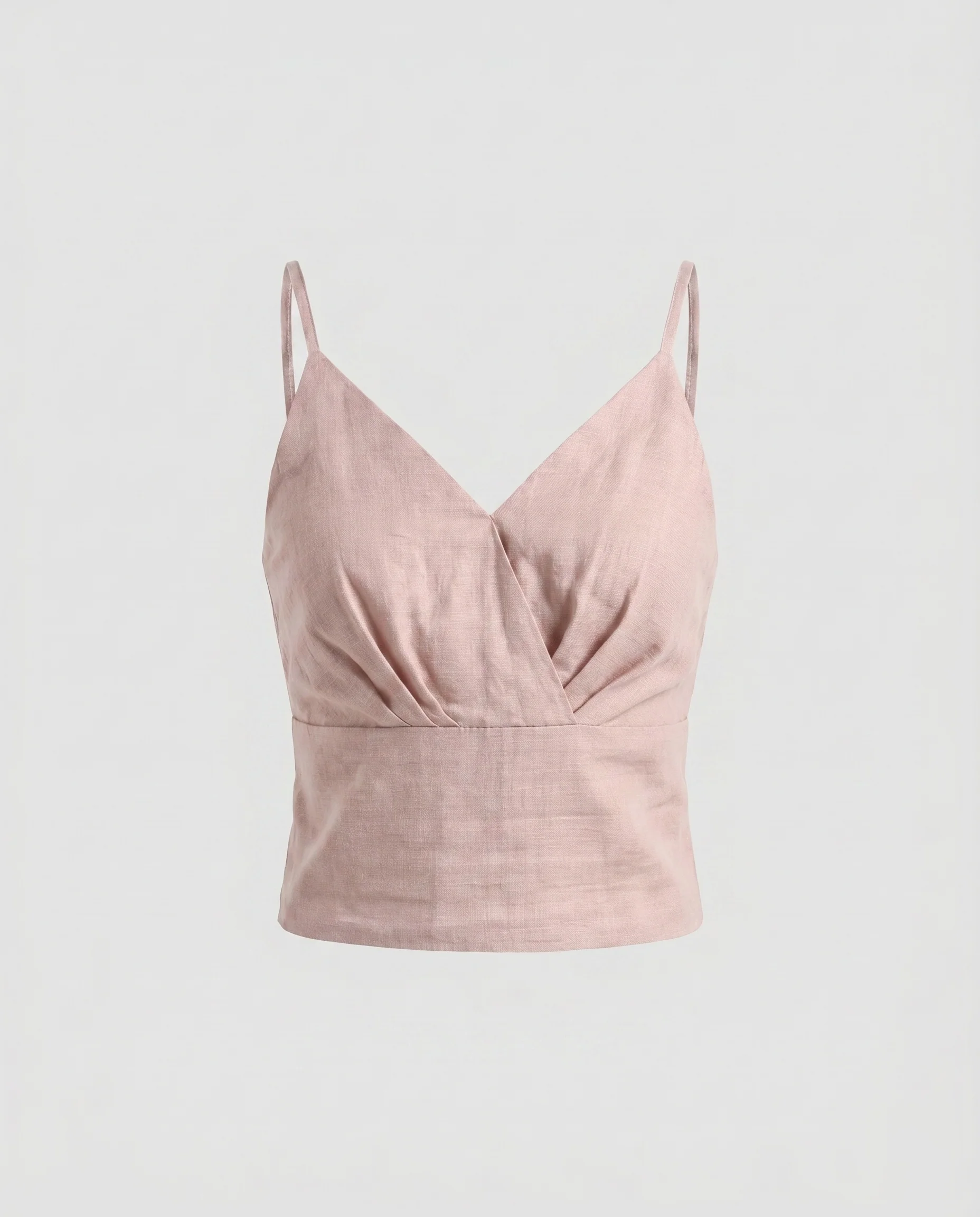 Damen elegantes cropped Oberteil mit tiefem V-Ausschnitt und raffinierten Falten - Image 6