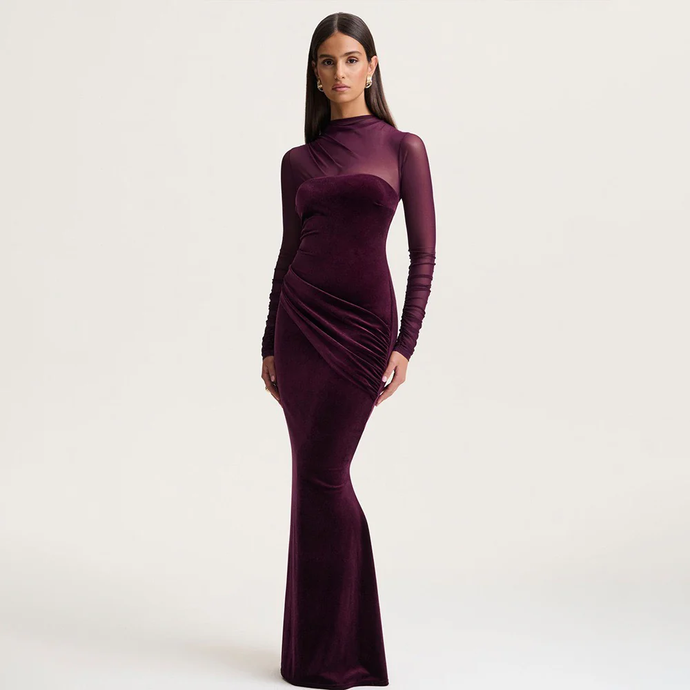 Damen Elegantes Etuikleid mit Rüschendetails und transparenten Ärmeln R&B - Image 4