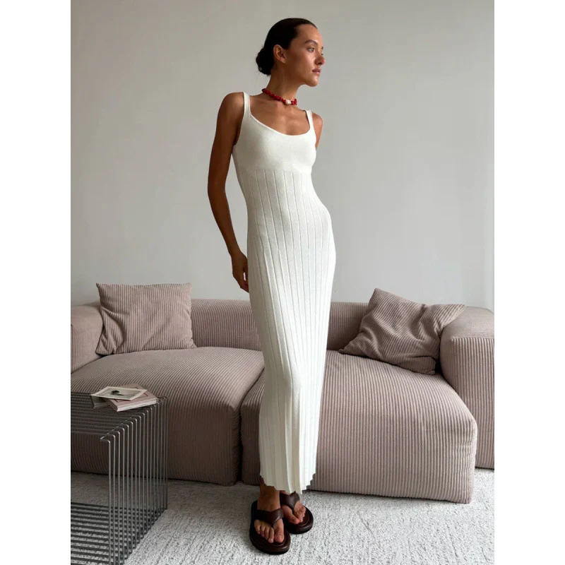 Damen Elegantes gestricktes Maxikleid mit schmalem Schnitt R&B - Image 5