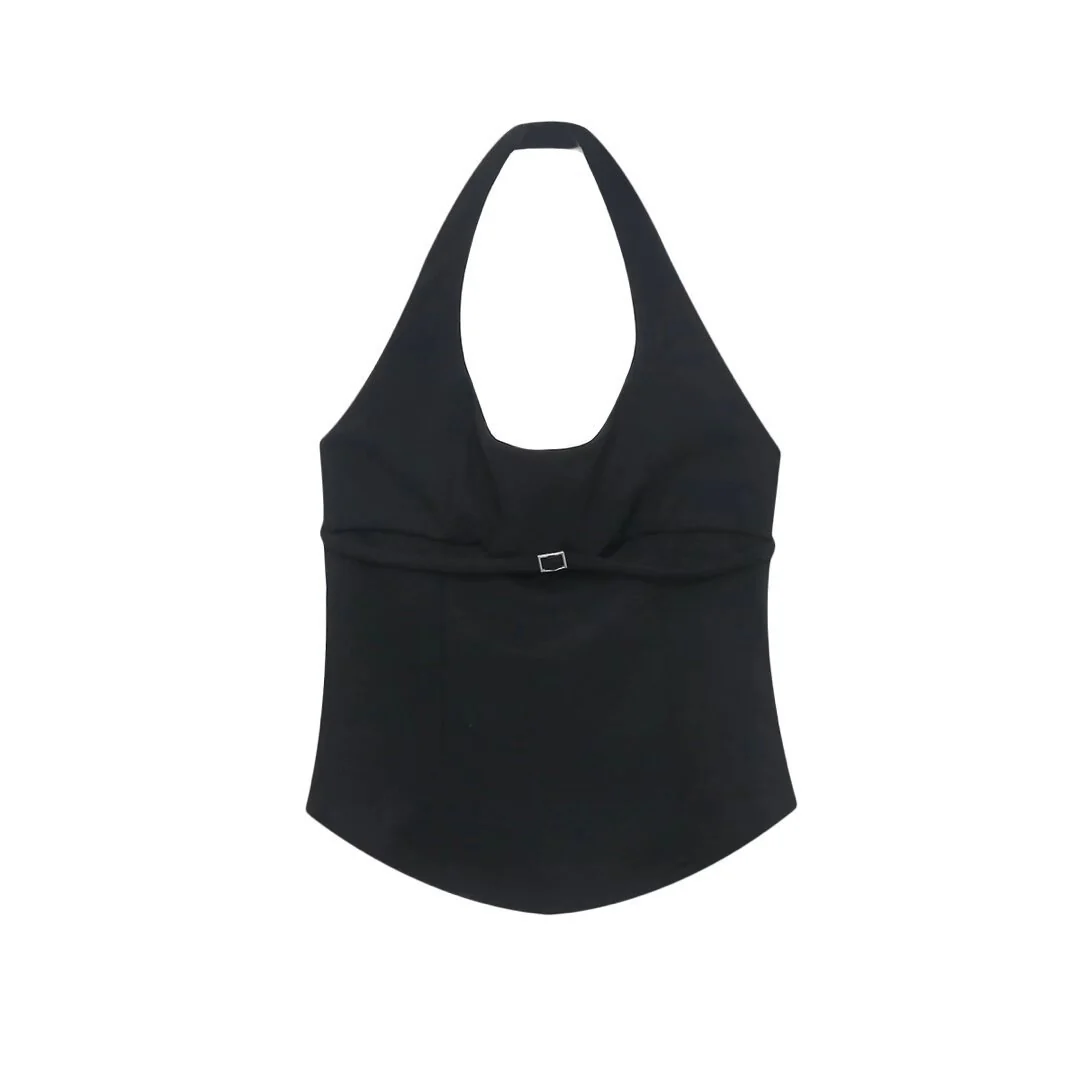 Damen elegantes Neckholder-Oberteil mit raffiniertem Knoten-Detail R&B