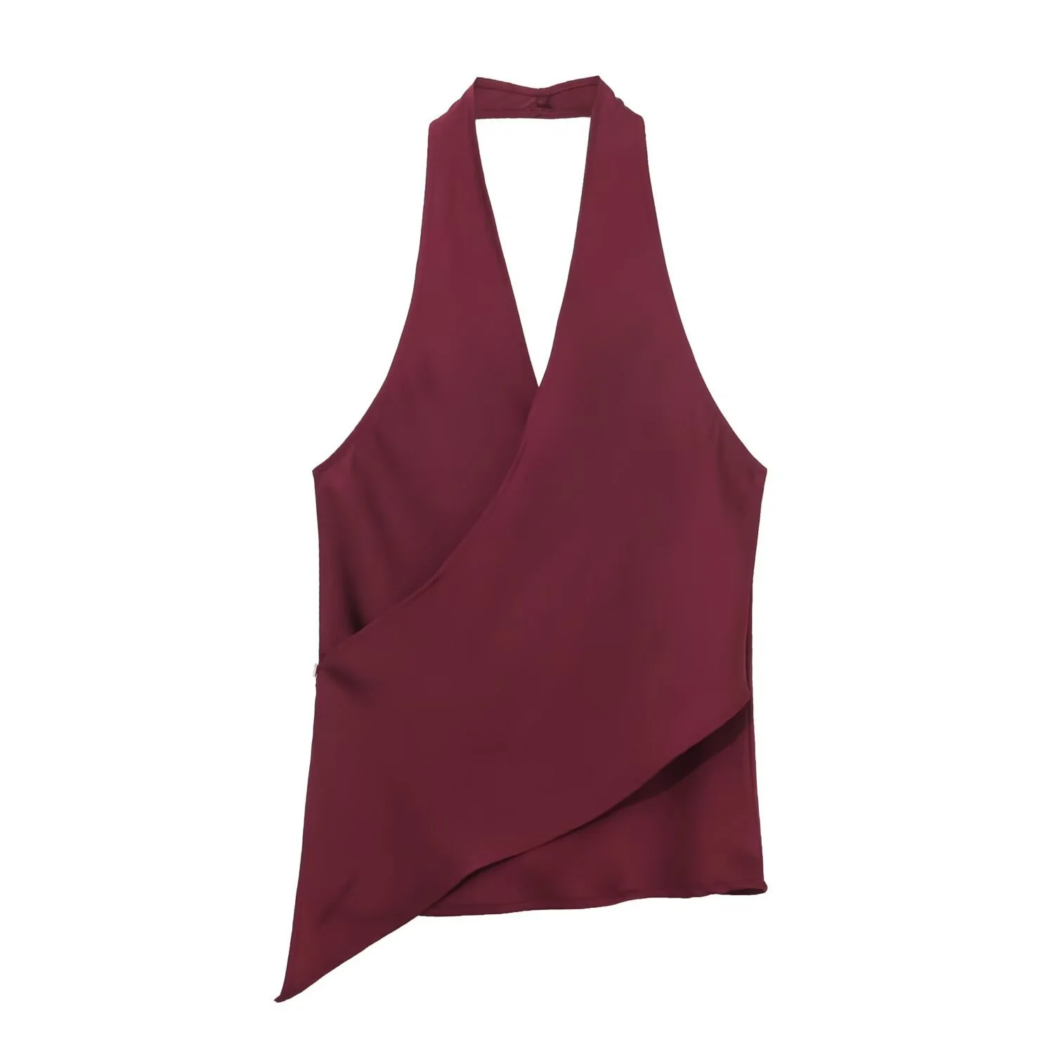 Damen elegantes Haltertop mit asymmetrischem Schnitt und schimmerndem Satinfinish R&B - Image 11