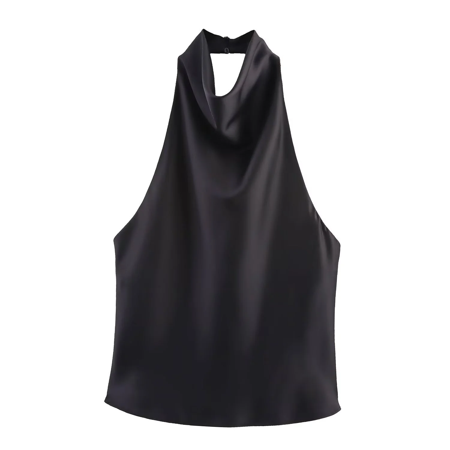Damen elegantes Haltertop mit fließendem Schnitt und dekorativen Details R&B - Image 19