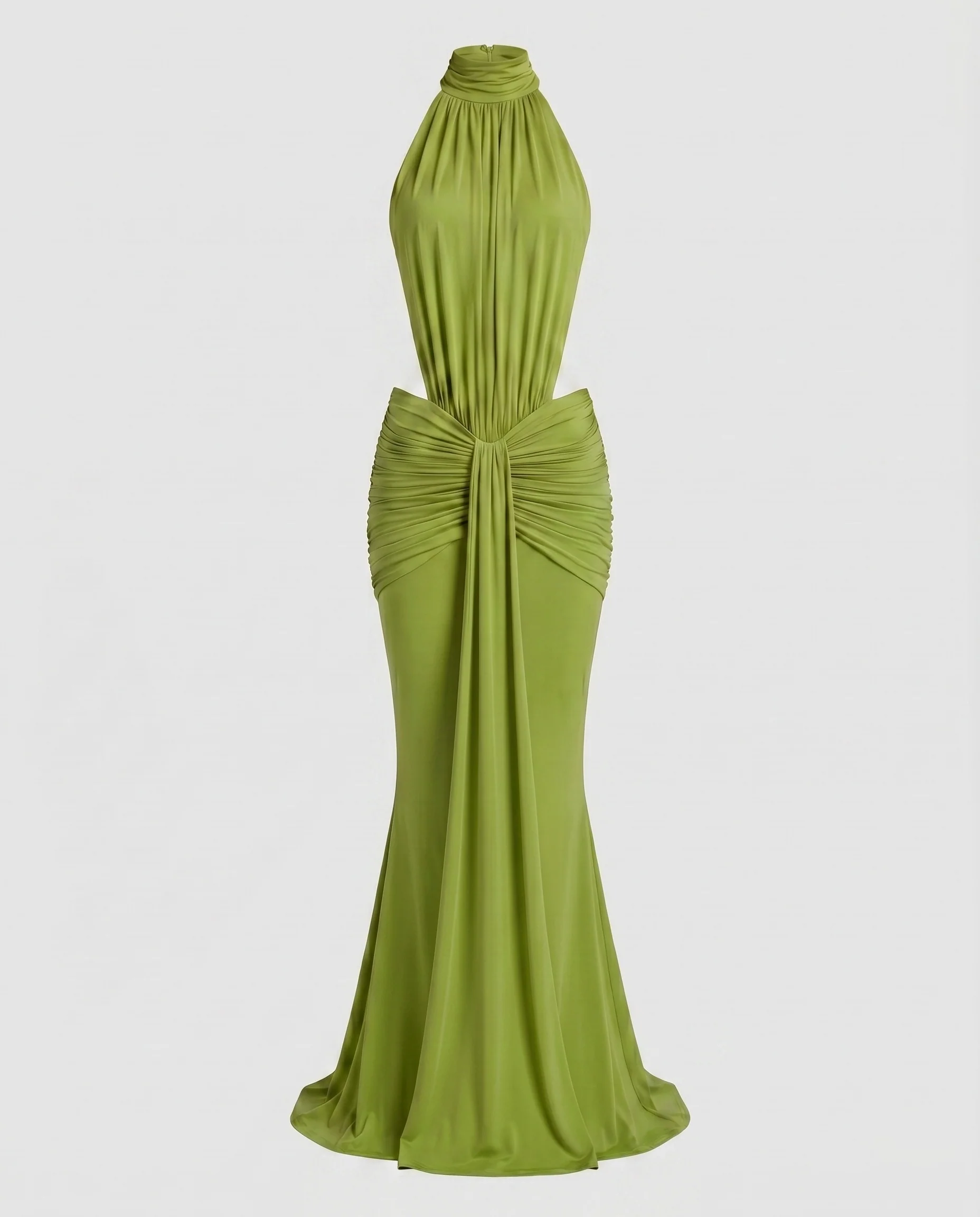 Damen Elegantes Langarm Maxikleid mit asymmetrischem Design R&B - Image 6
