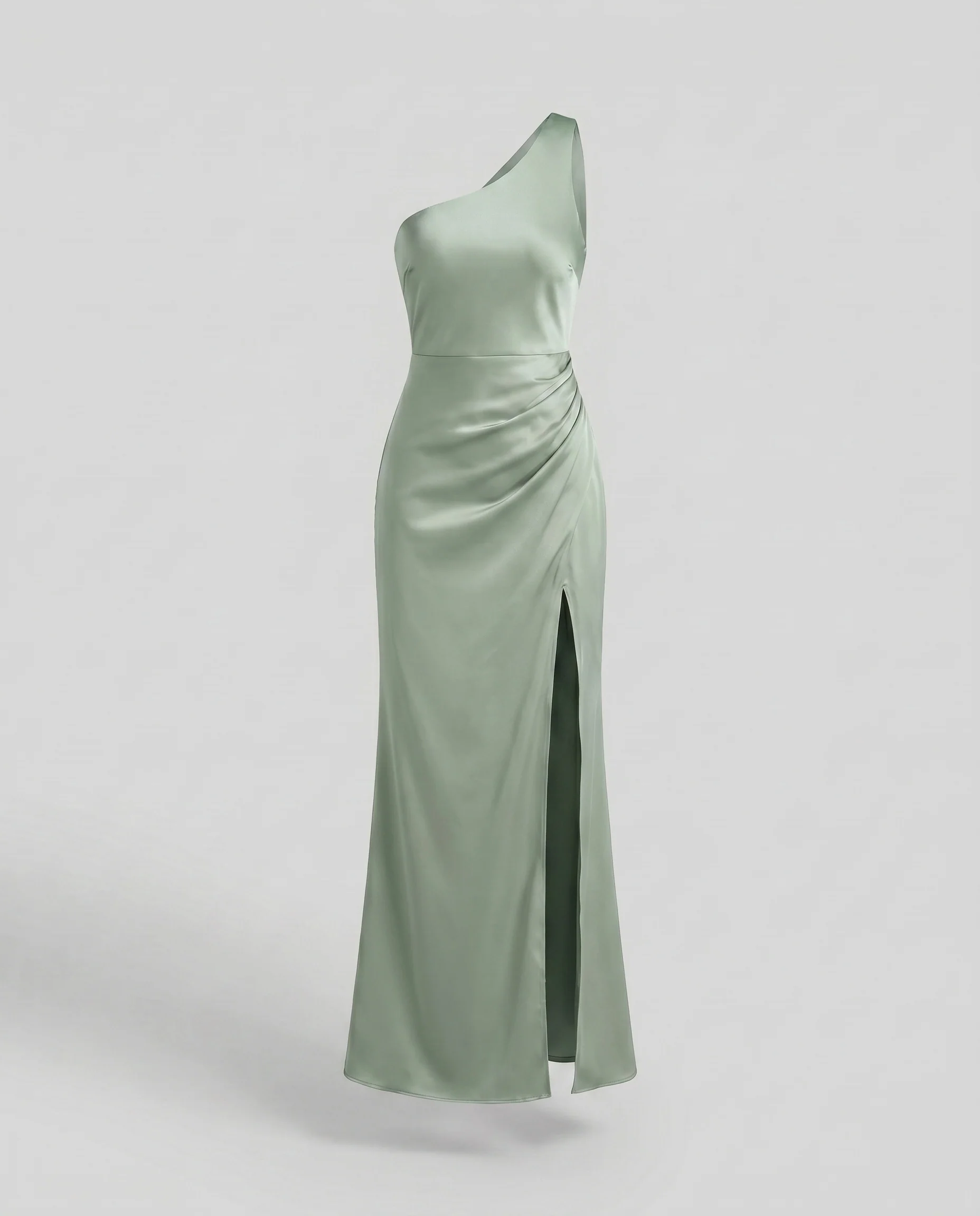 Damen Elegantes Maxi-Kleid mit asymmetrischem Ausschnitt und hohem Schlitz R&B - Image 14