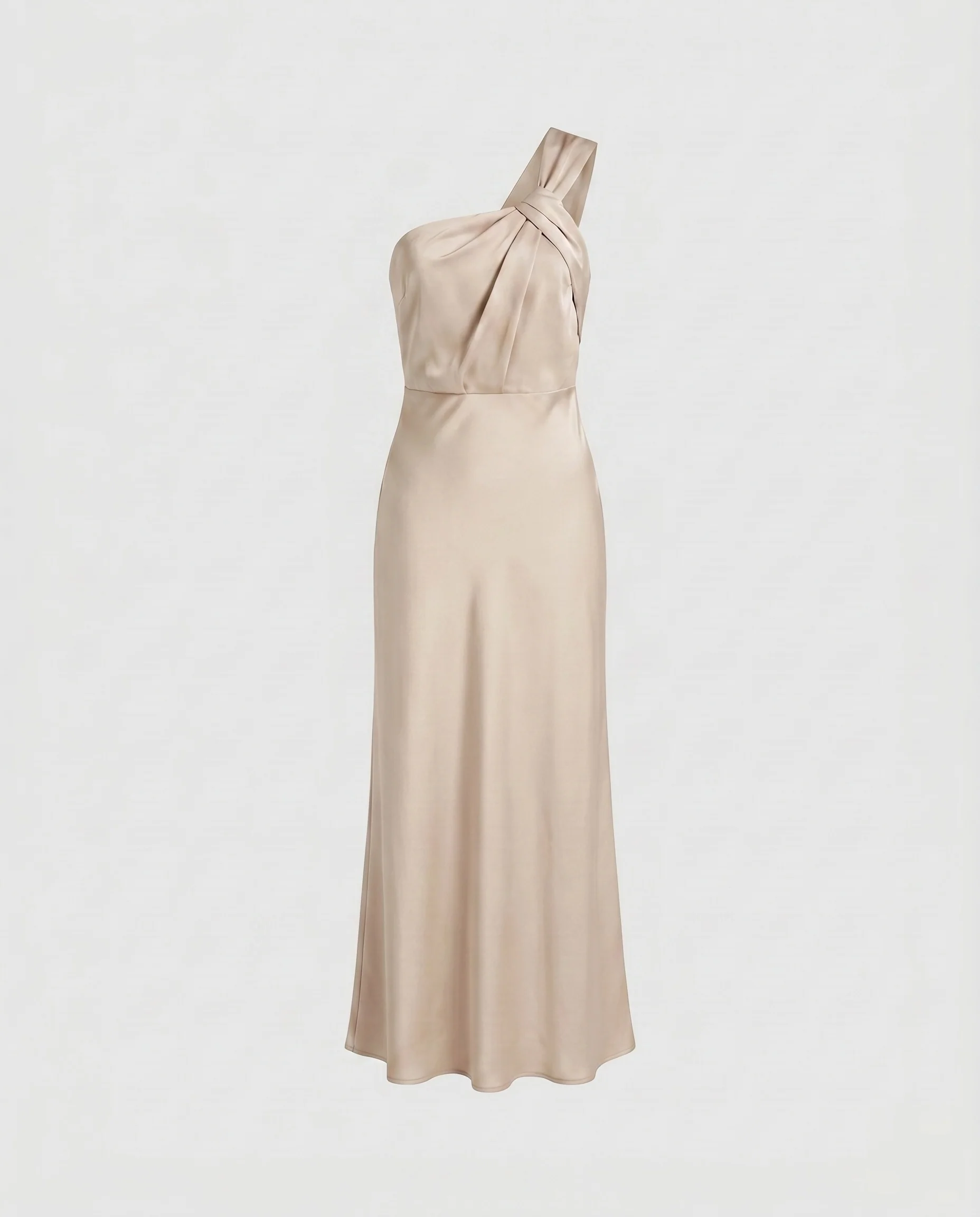 Damen Elegantes Maxikleid mit asymmetrischem Design und fließendem Satin R&B - Image 7