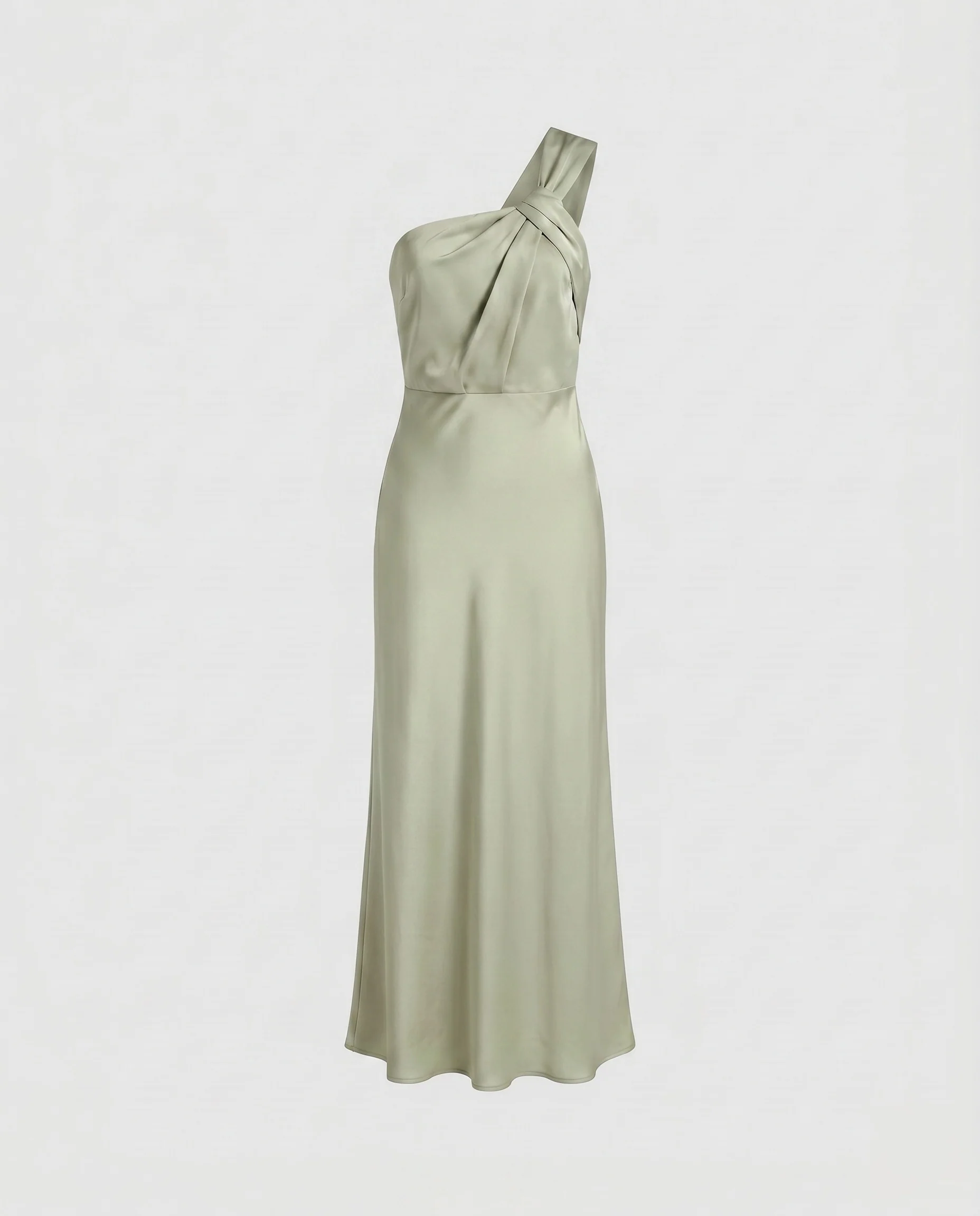 Damen Elegantes Maxikleid mit asymmetrischem Design und fließendem Satin R&B - Image 8