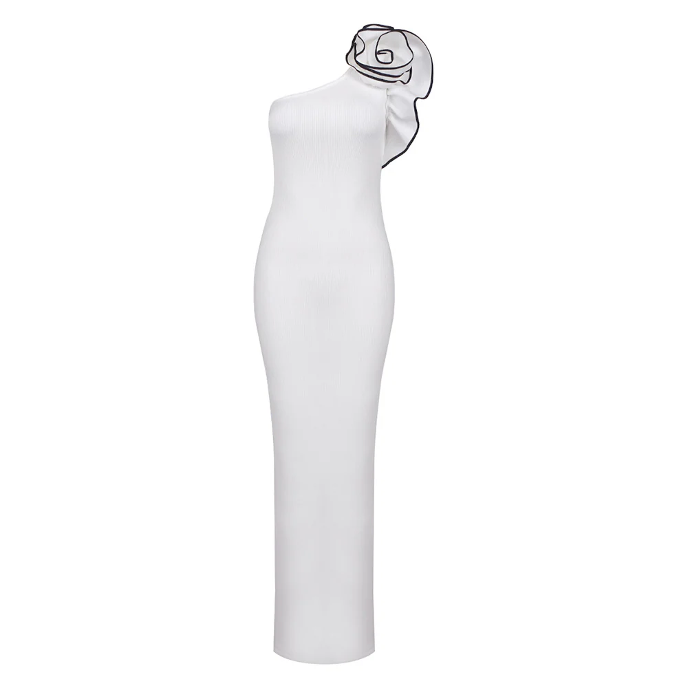 Damen Elegantes Maxikleid mit asymmetrischem Design und verspieltem Rüschenakzent Heidi-Mode - Image 5